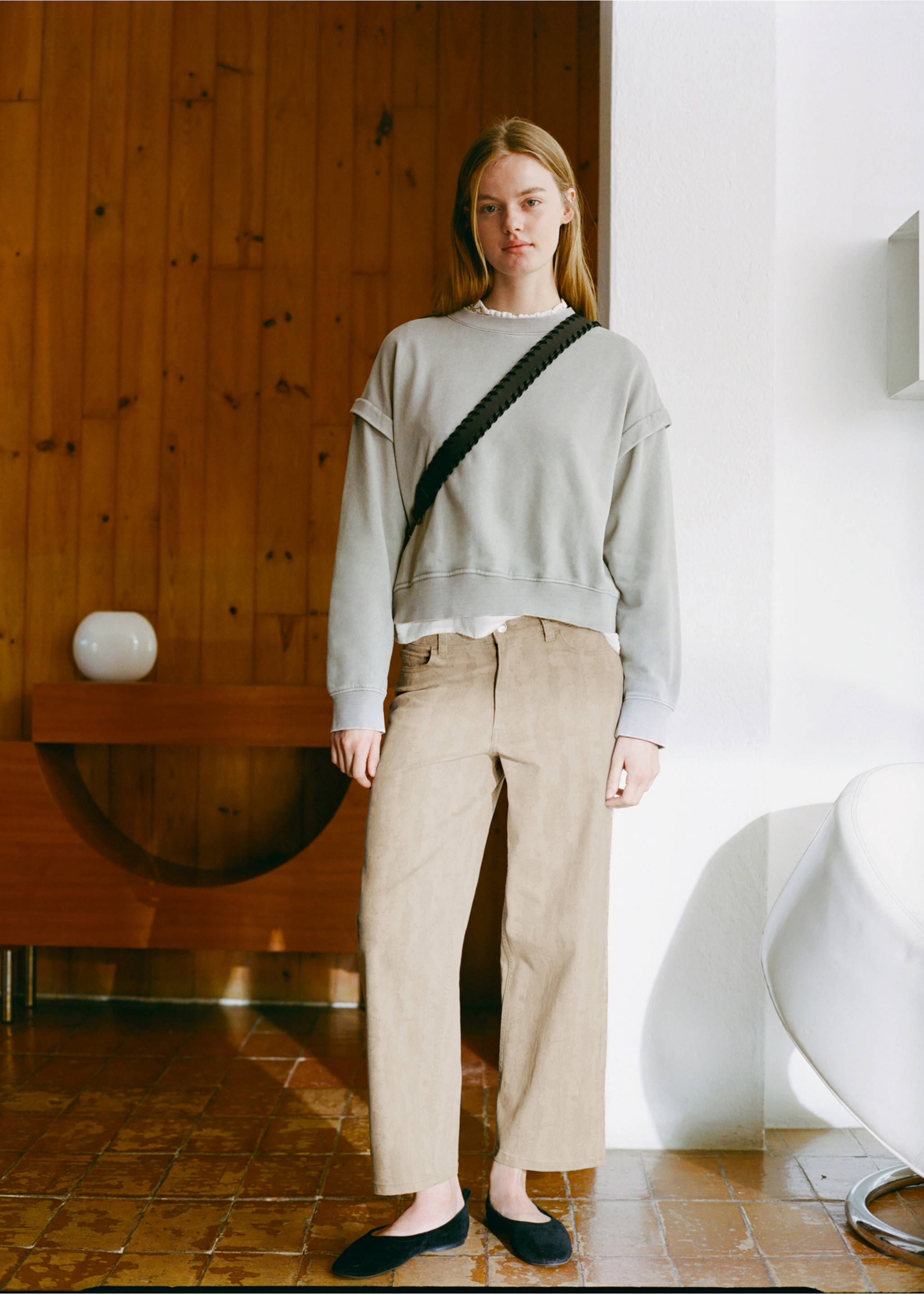 Calças culotte estampadas - Pormenor do artigo 5, Cru. Ref: 87011517-00.