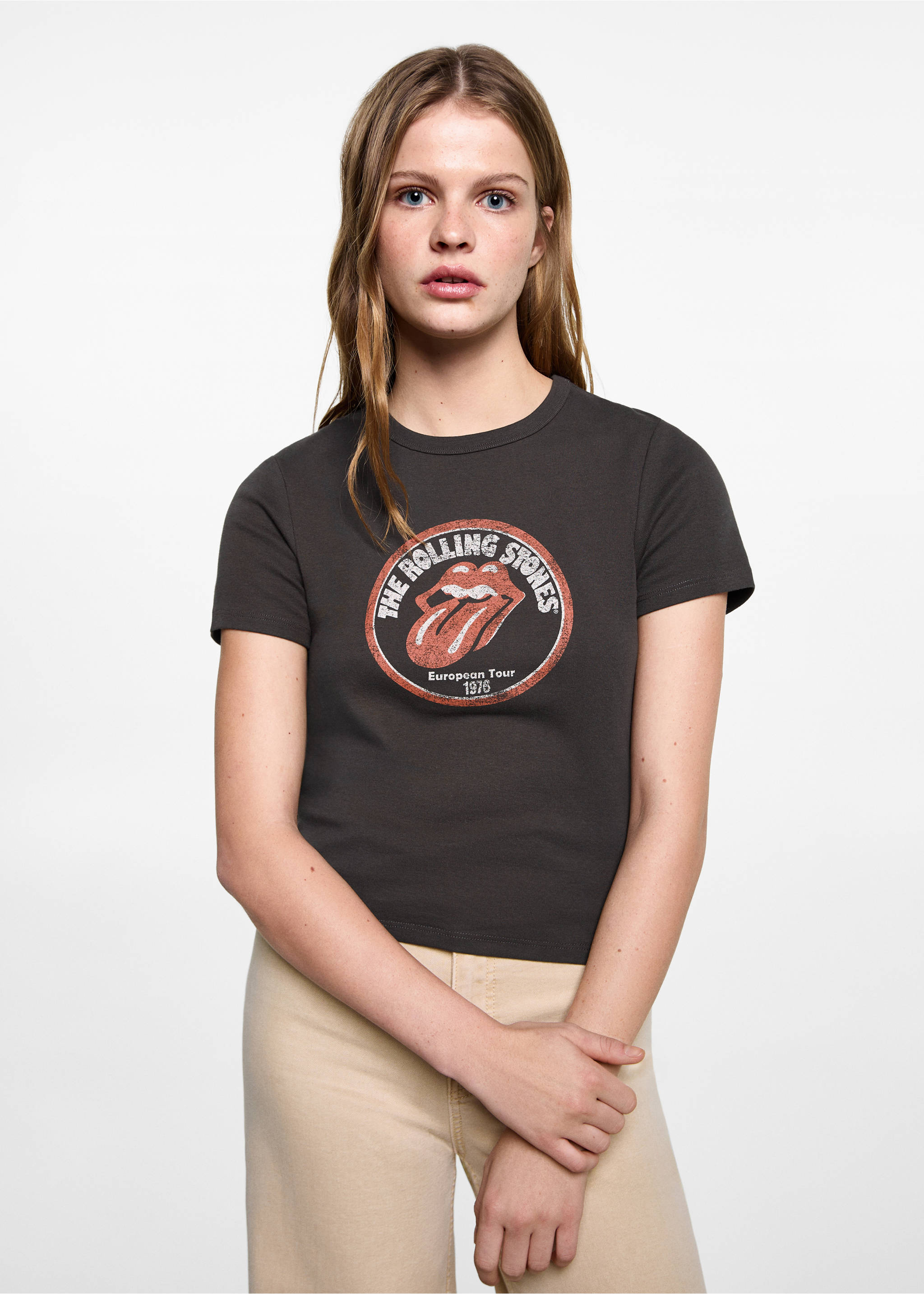 Camiseta The Rolling Stones - Plano medio, Gris antracita. Ref: 87011520-00.