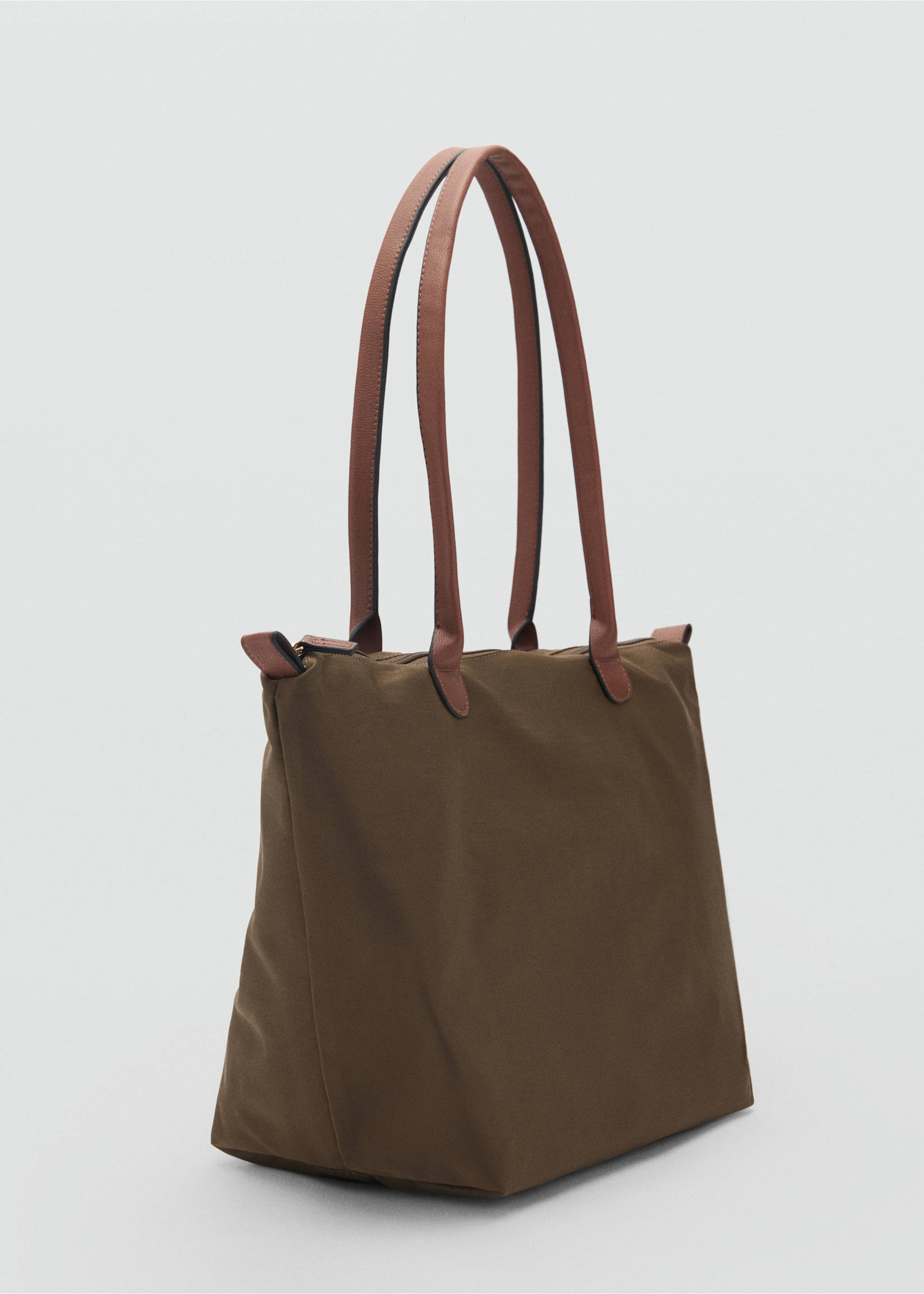 Shopper-Bag - Mittlere Ansicht, Khaki. Ref: 87011526-00.