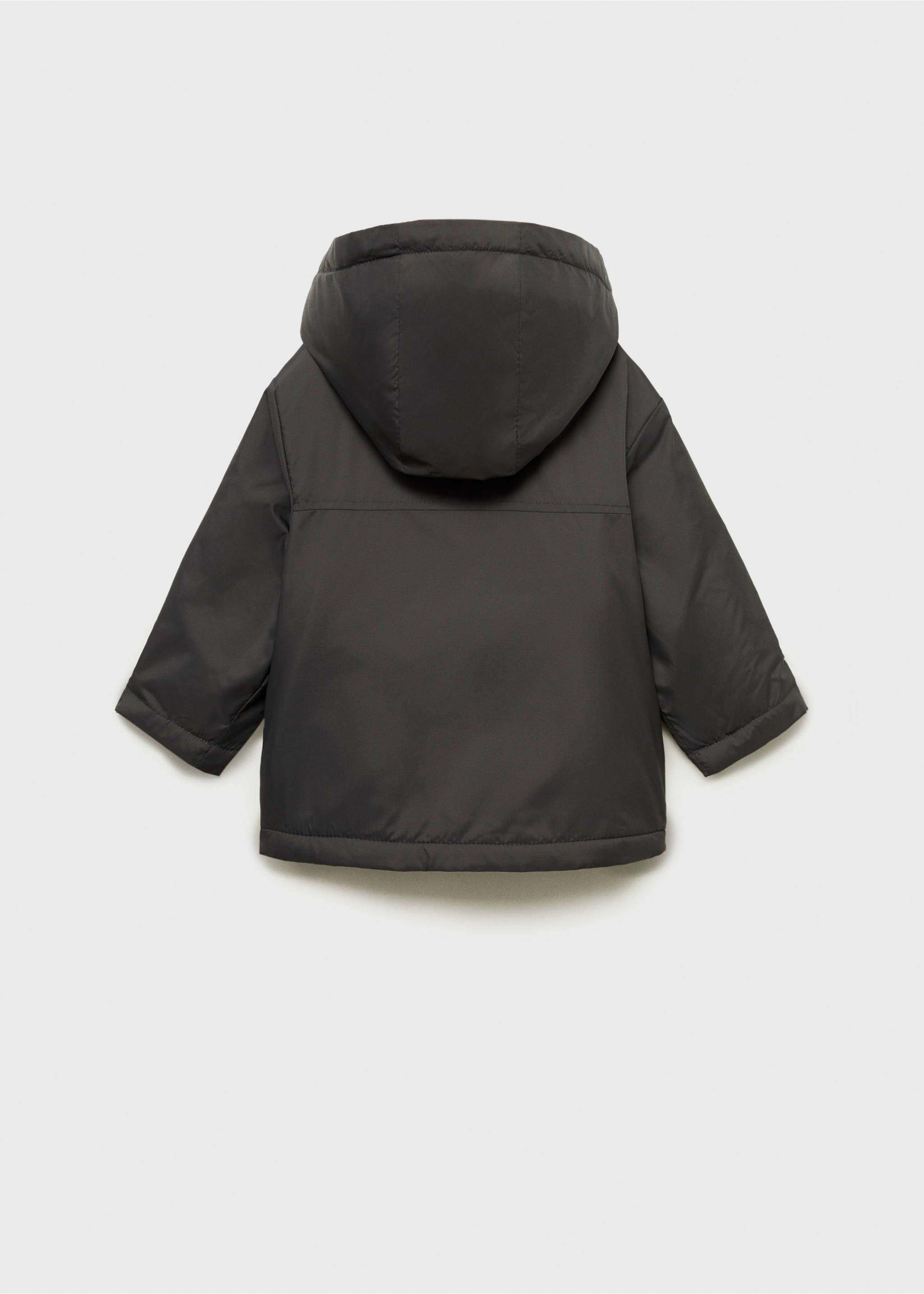 Gepolsterter Anorak mit Kapuze - Rückseite des Artikels, Anthrazit. Ref: 87012025-00.