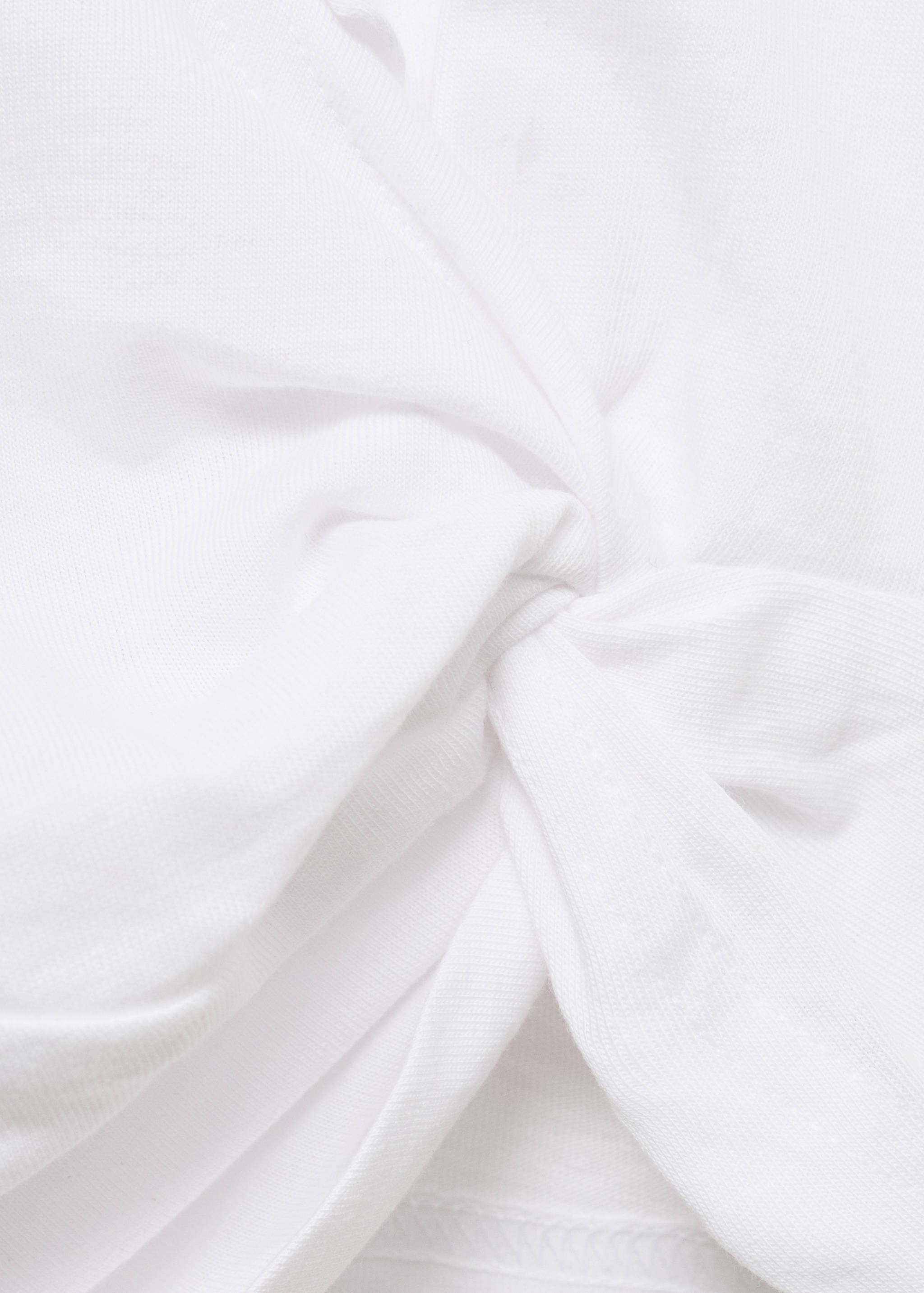 Cotton t-shirt with knot detail - Details of the article 8