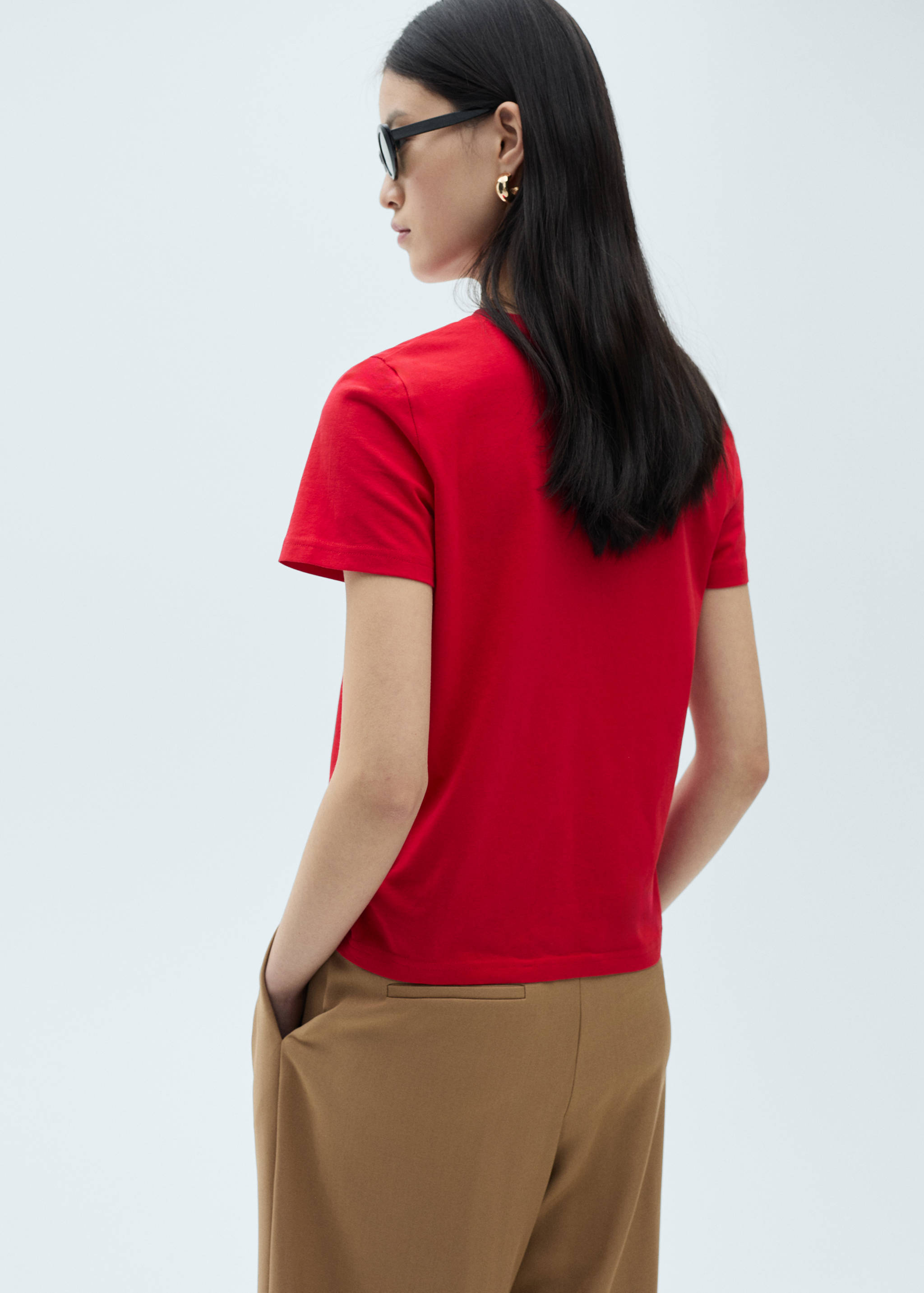 Cotton t-shirt with knot detail - Reverse of the article