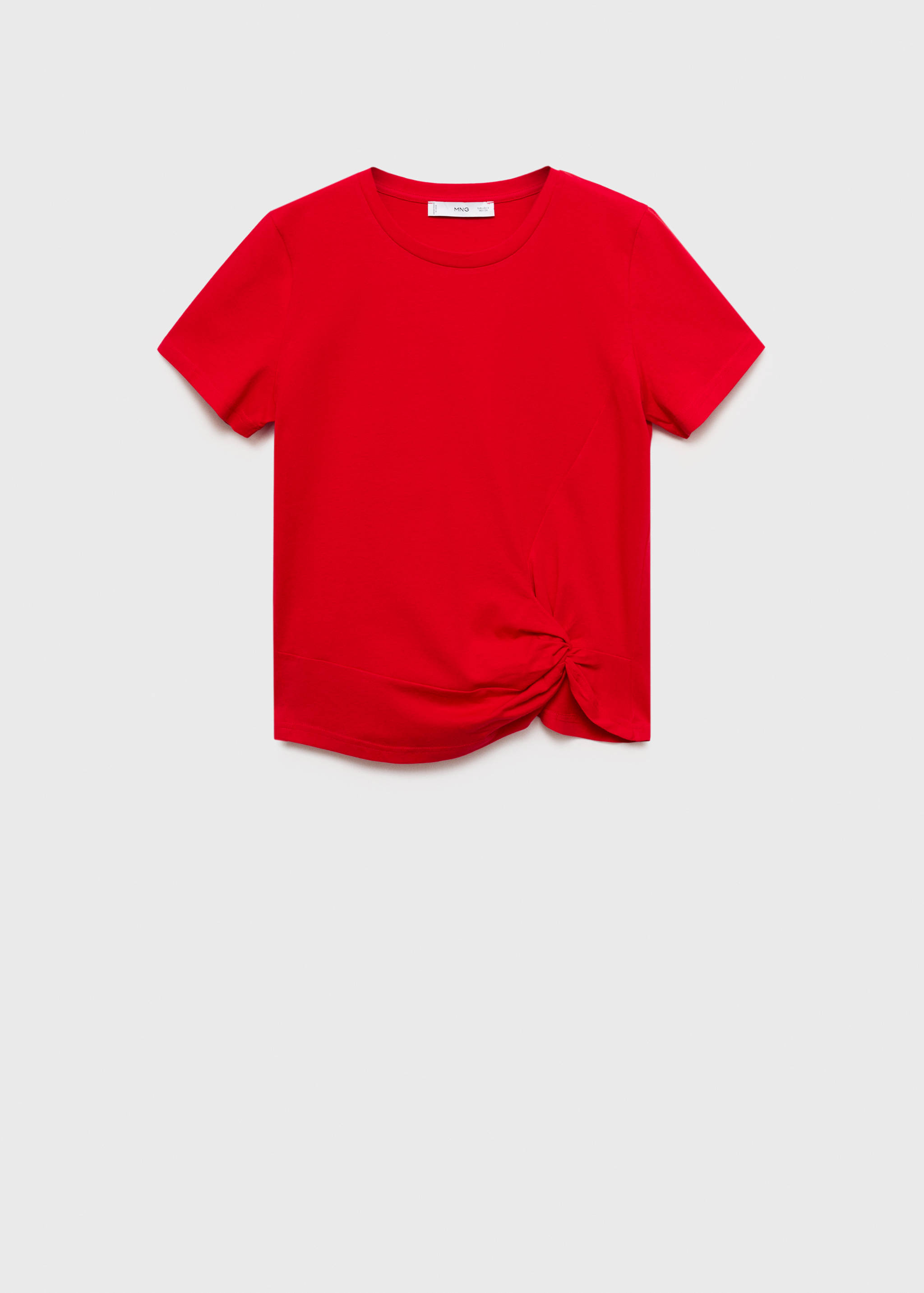 Cotton t-shirt with knot detail - Article without model