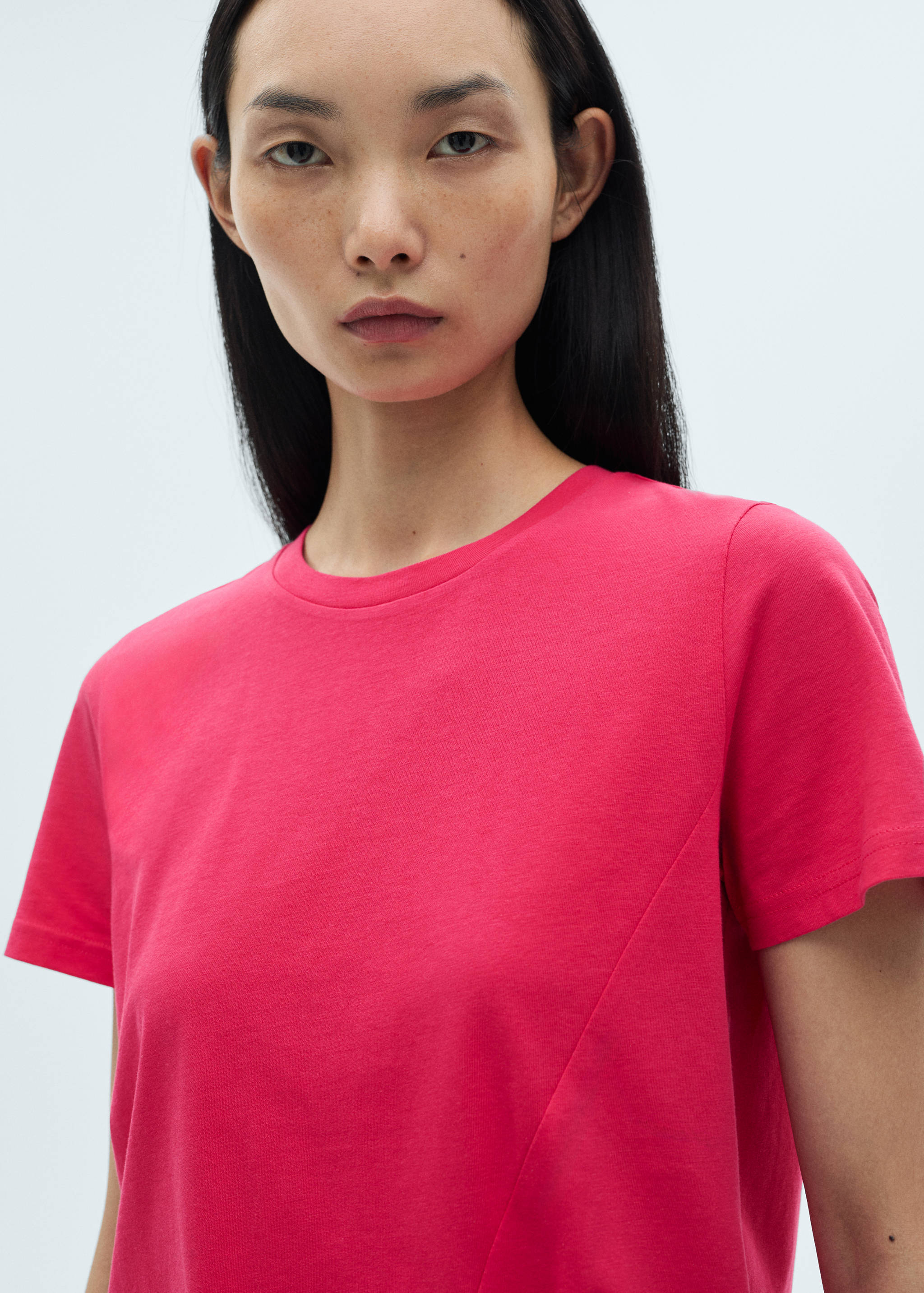 Cotton t-shirt with knot detail - Details of the article 1
