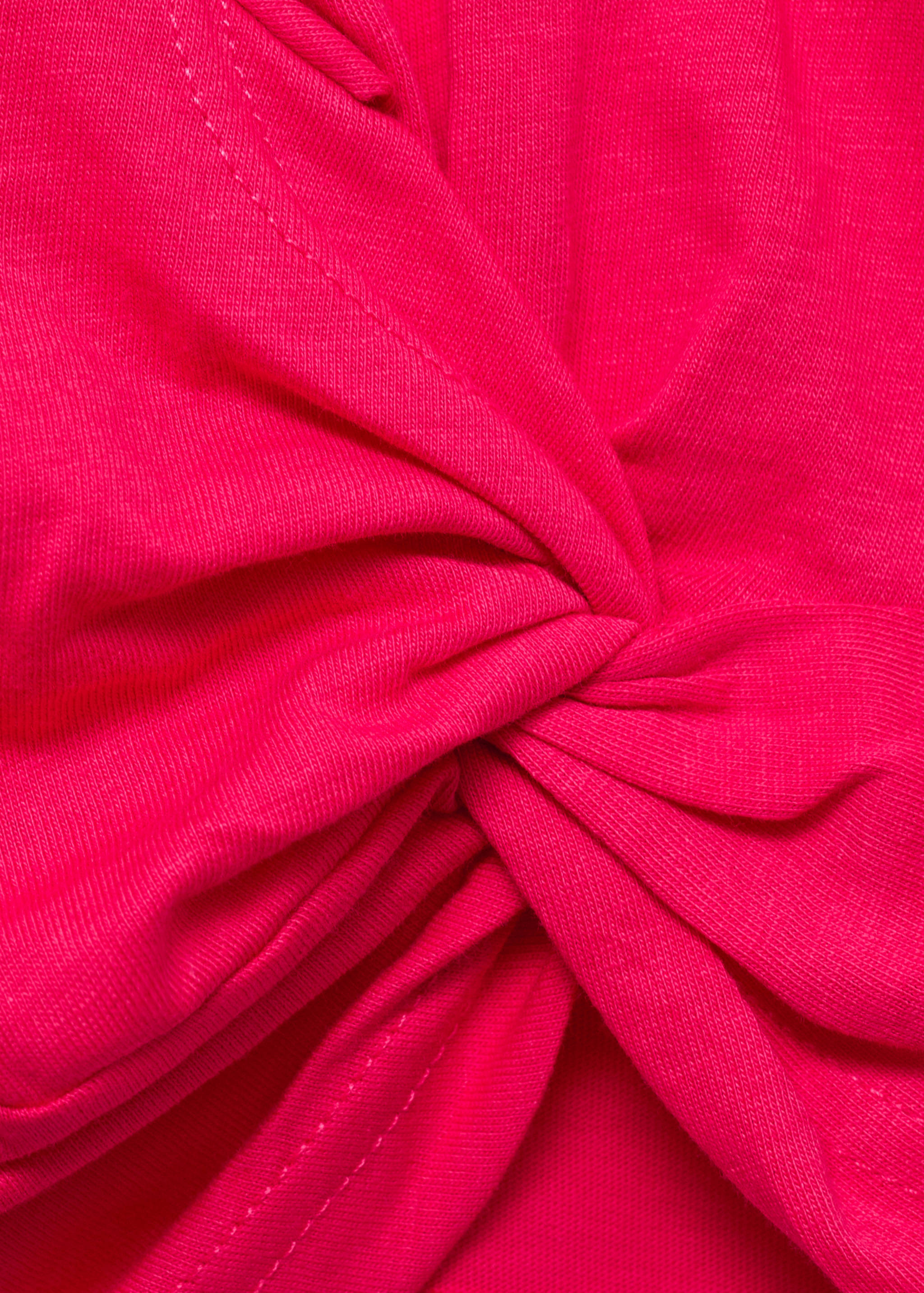 Cotton t-shirt with knot detail - Details of the article 8