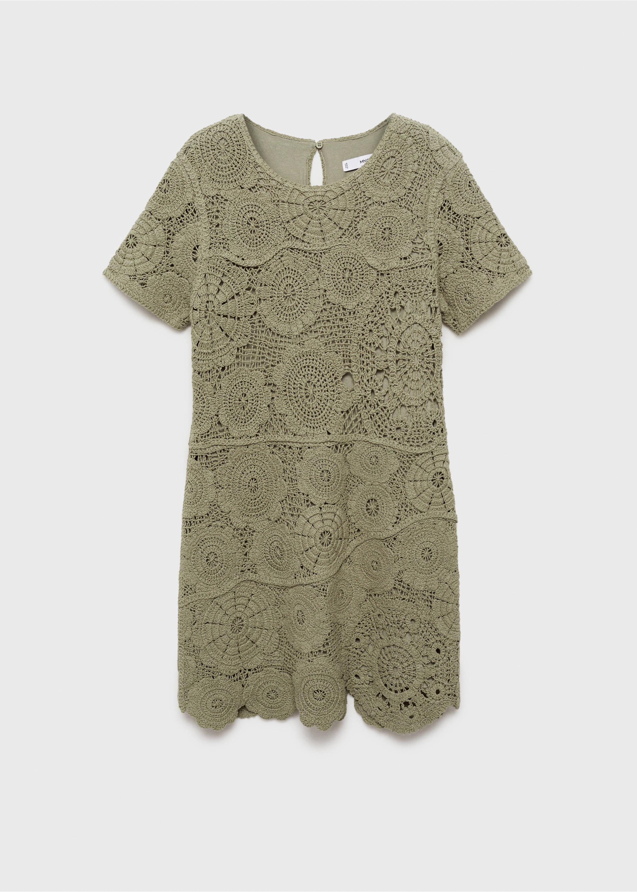 Crochet knitted dress - Article without model, Khaki. Ref: 87012533-00.