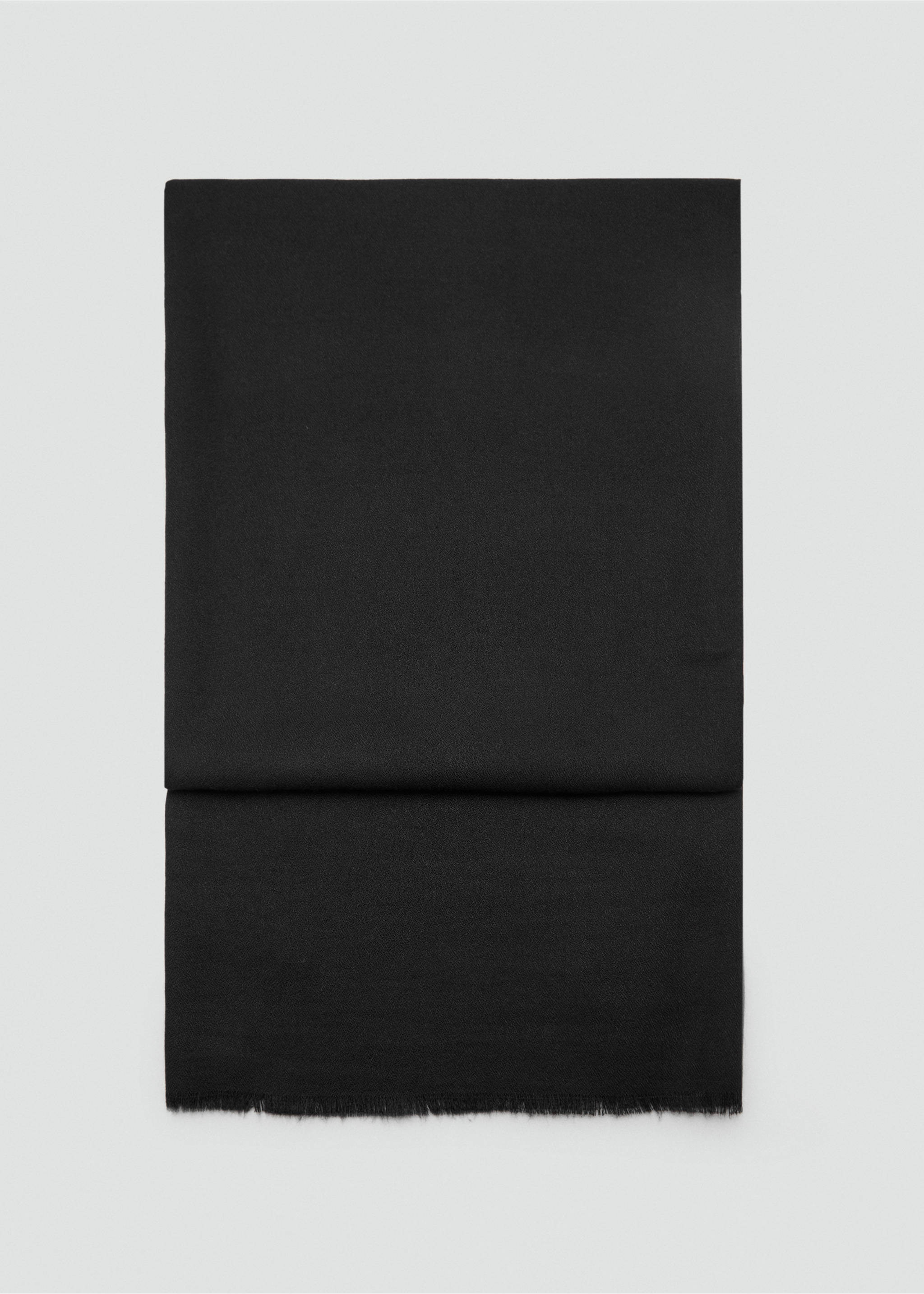 Plain scarf - Article without model, Black. Ref: 87012537-00.