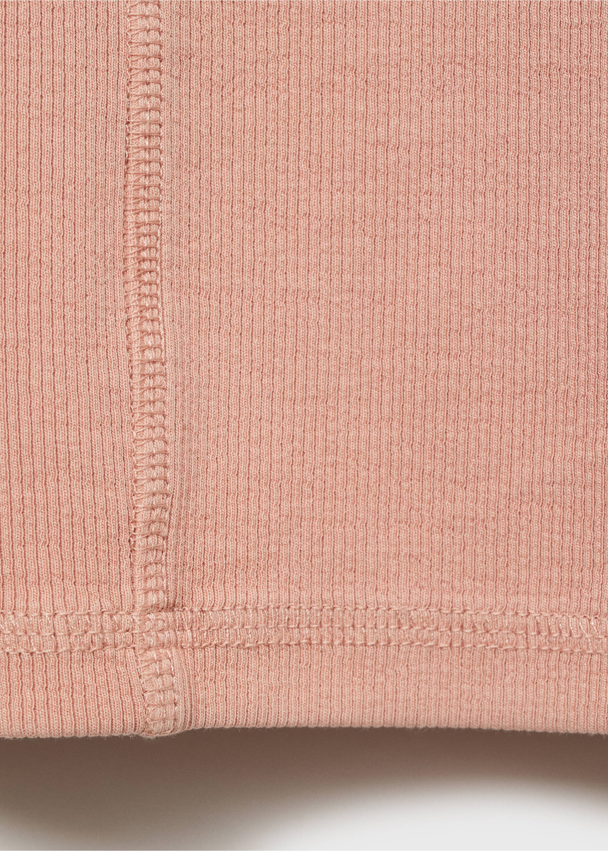 Koszulka prążkowana crop - Szczegóły artykułu 0, Blady róż. Ref: 87012540-00.