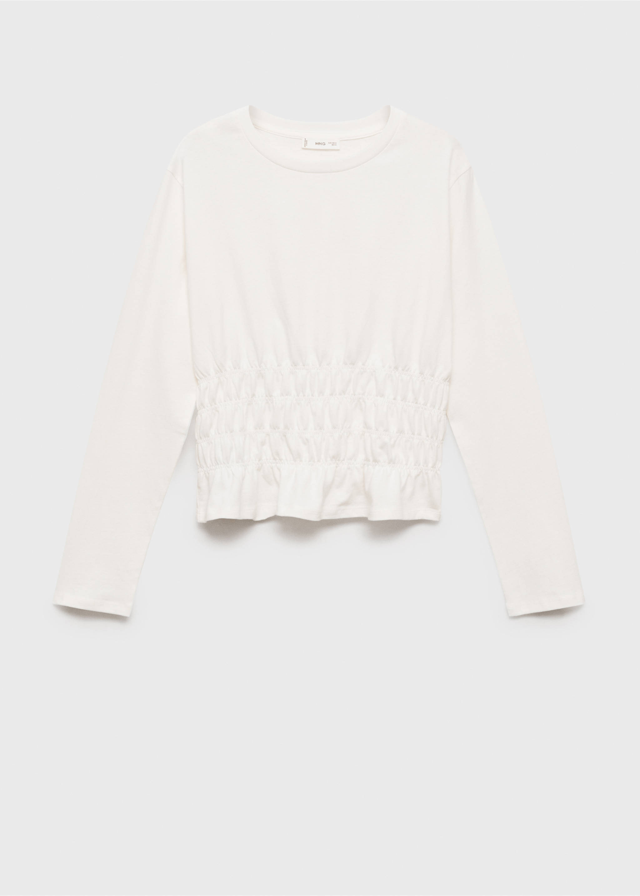 T-shirt with gathered waist - Article without model, Off White. Ref: 87012541-00.