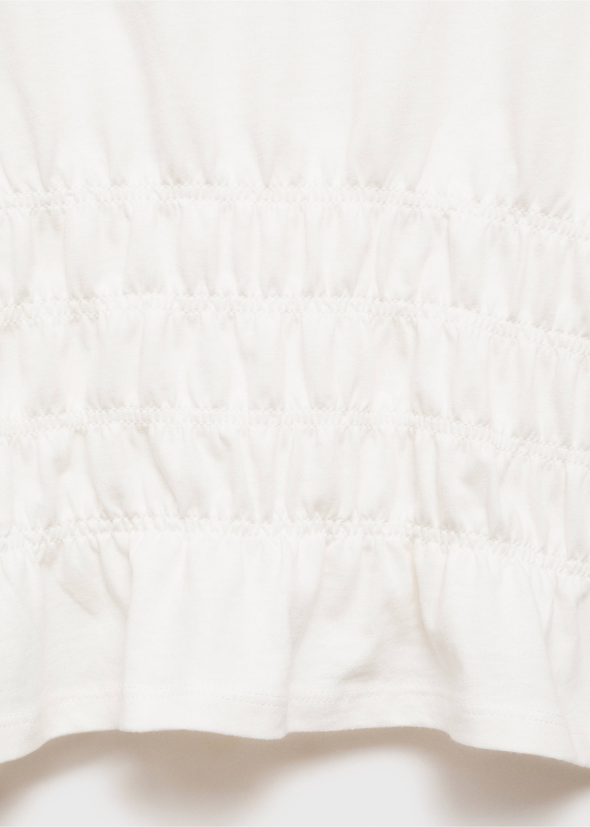 T-shirt with gathered waist - Details of the article 0, Off White. Ref: 87012541-00.