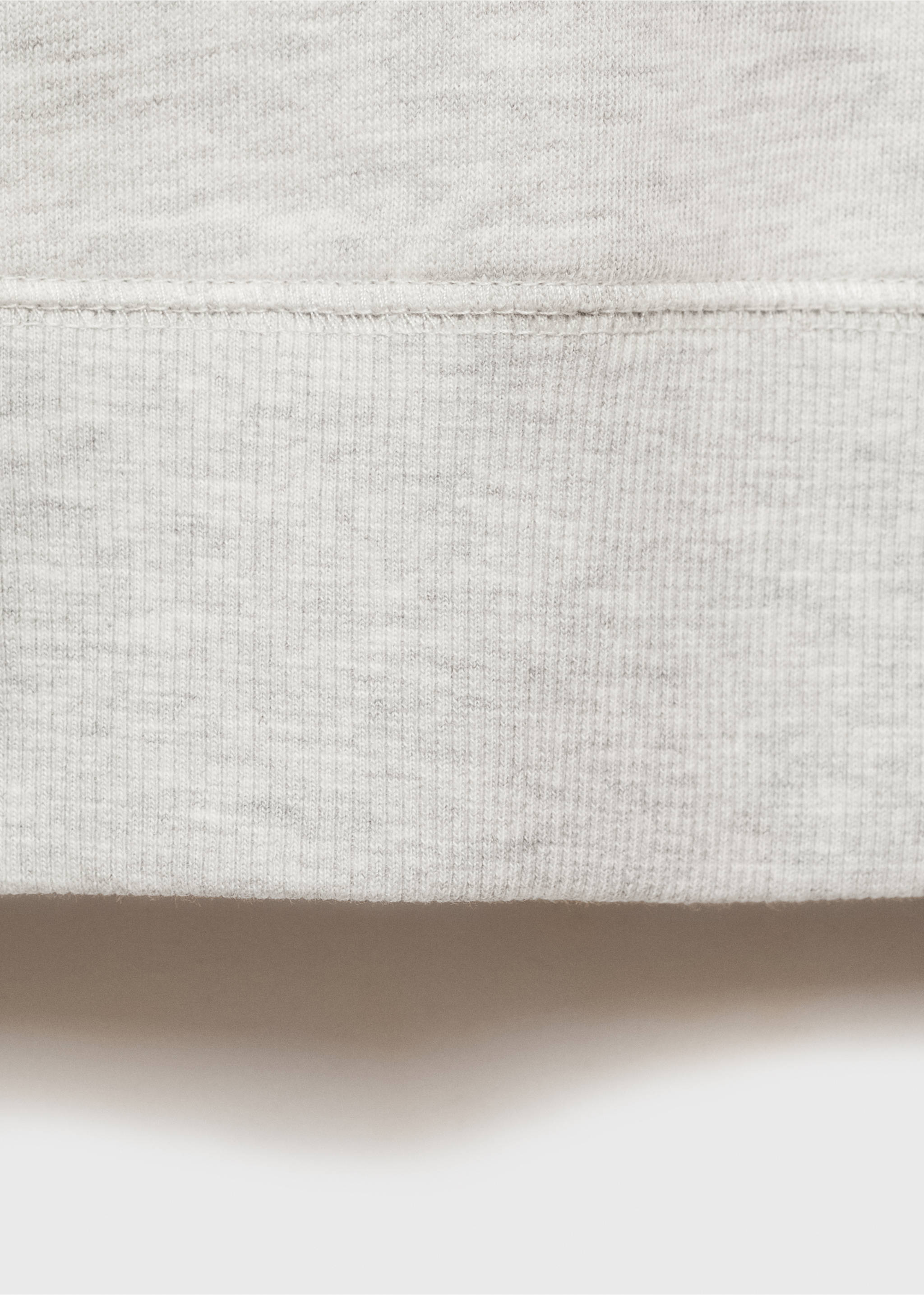 Printed cotton sweatshirt - Details of the article 0, Light Heather Grey. Ref: 87012542-00.