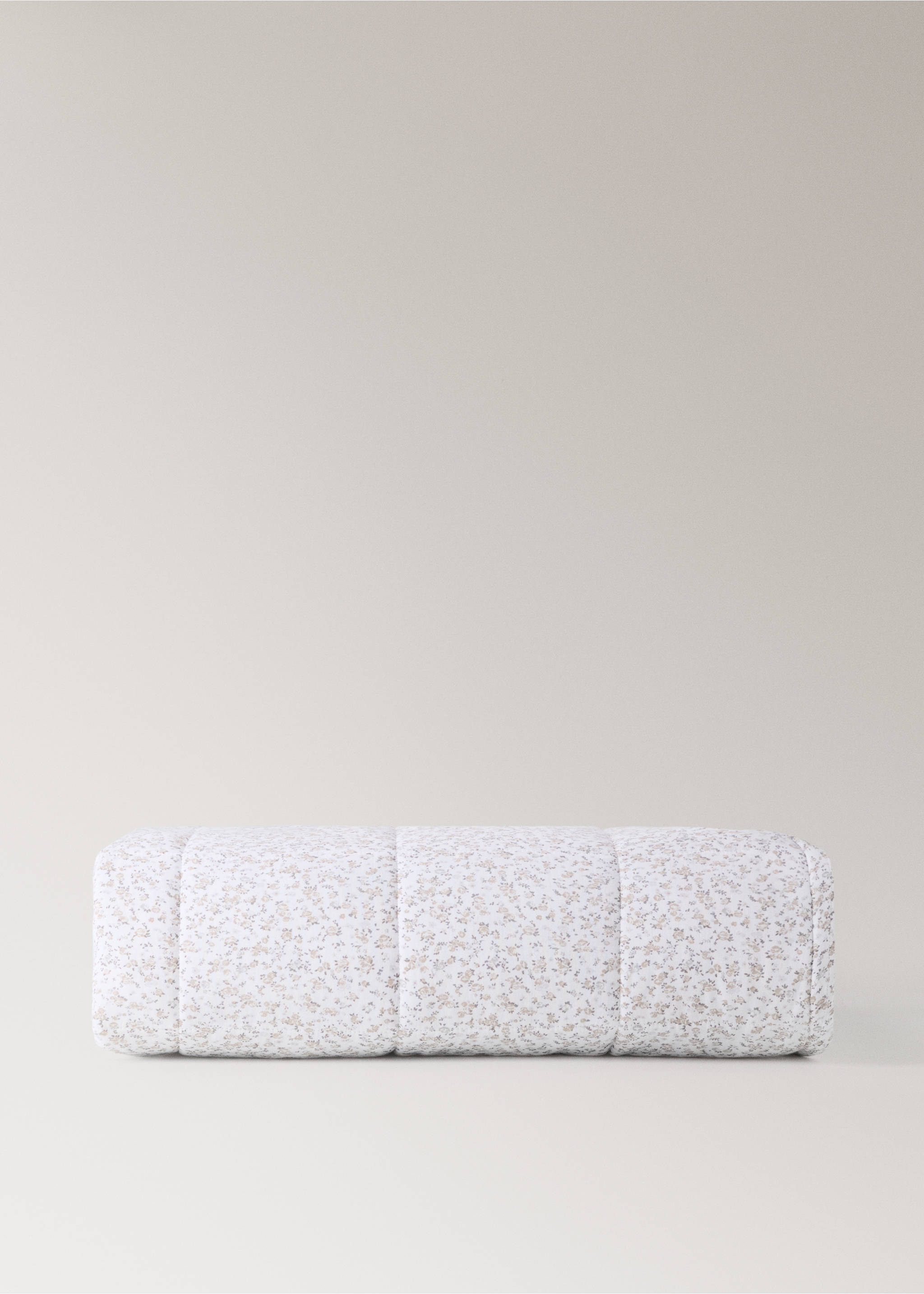Baumwollbettdecke mit Blumenprint für 90/105 cm Kinderbett - Artikel ohne Model, Beige. Ref: 87012549-00.