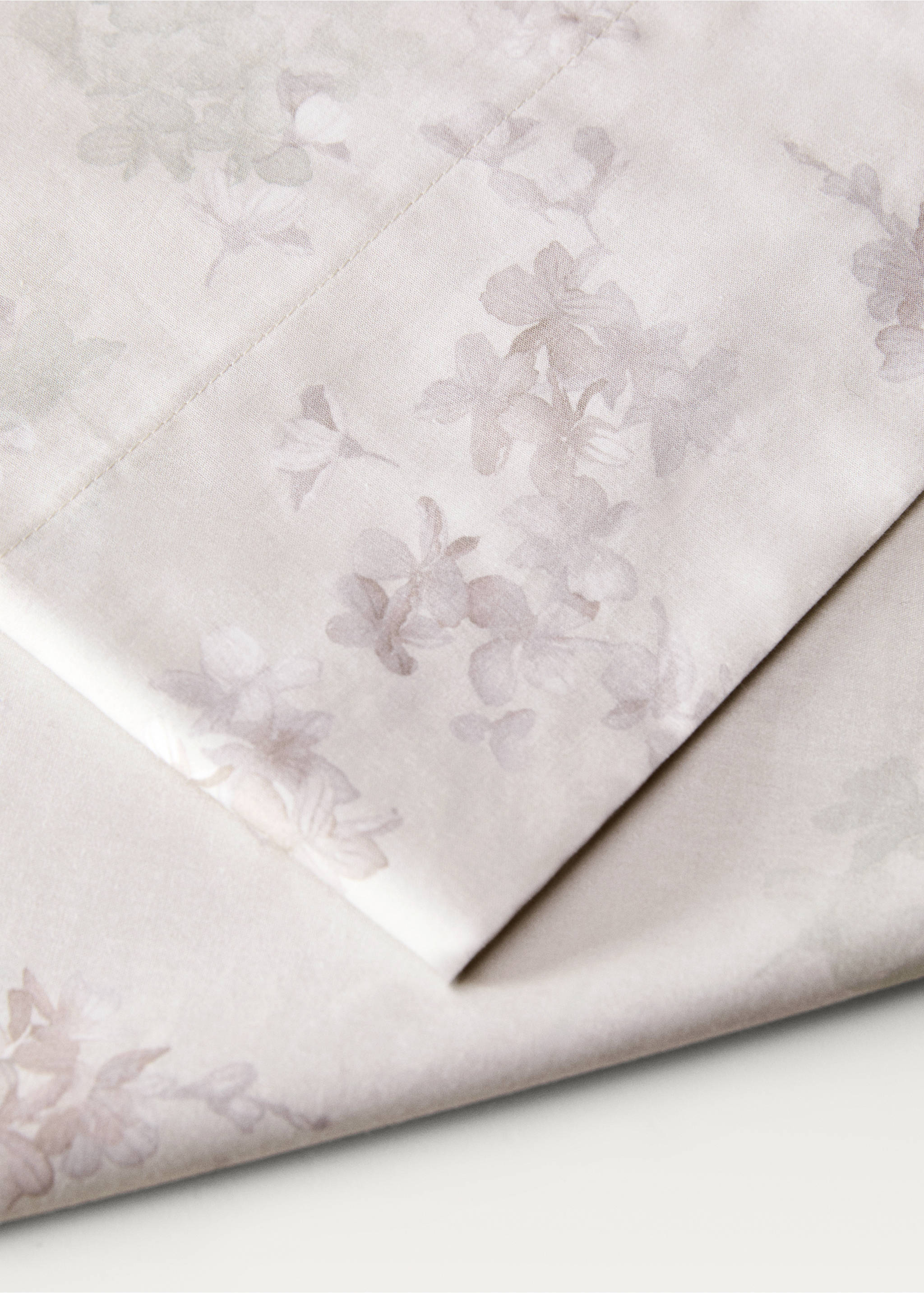 Oberlaken aus Baumwoll-Perkal mit romantischem Blumenprint für 90 cm Bett - Detail des Artikels 1, Waldgrün. Ref: 87012936-00.