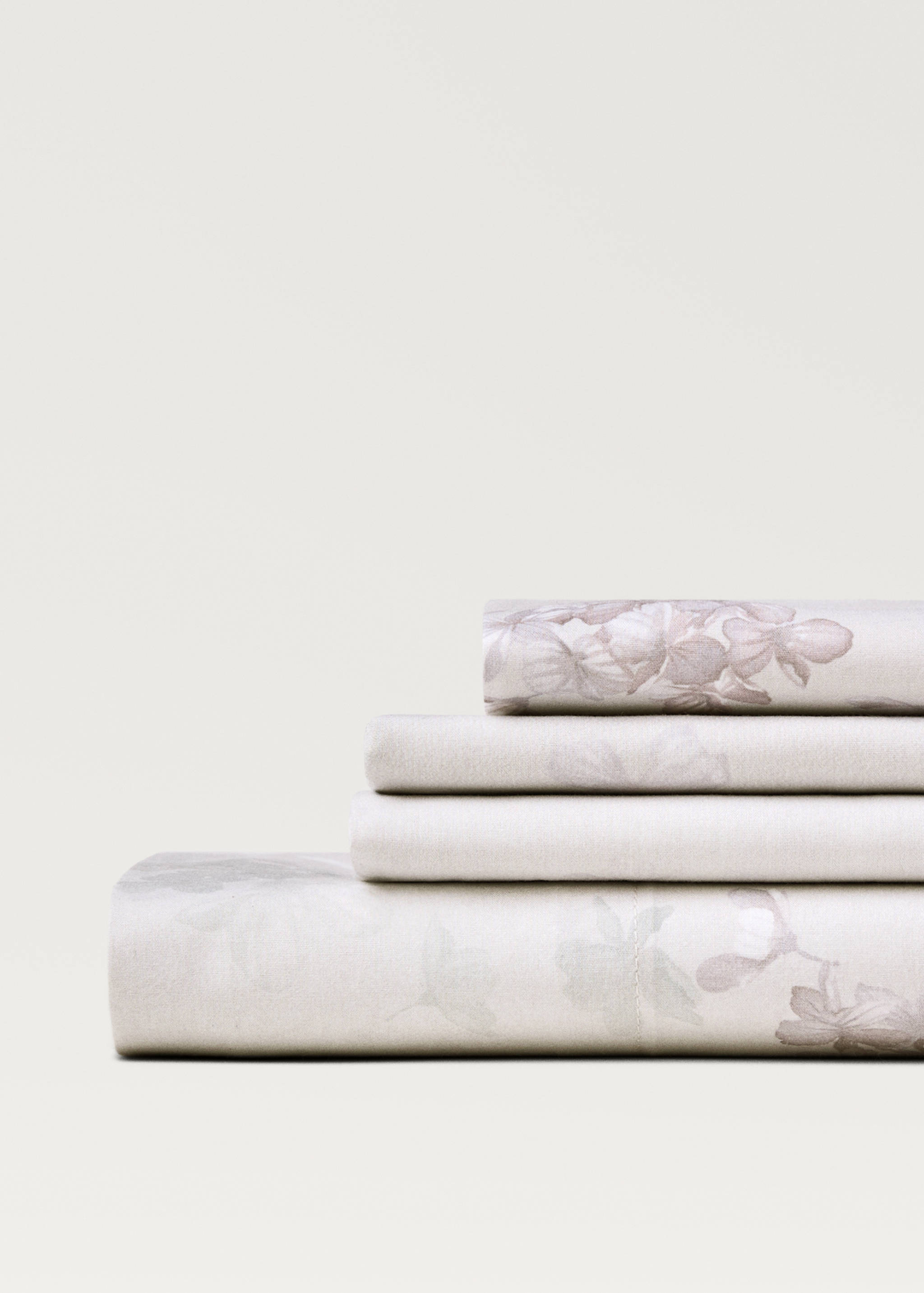 Llençol de sobre cotó percala estampat flor romàntica llit 90 cm - Detall de l'article 2