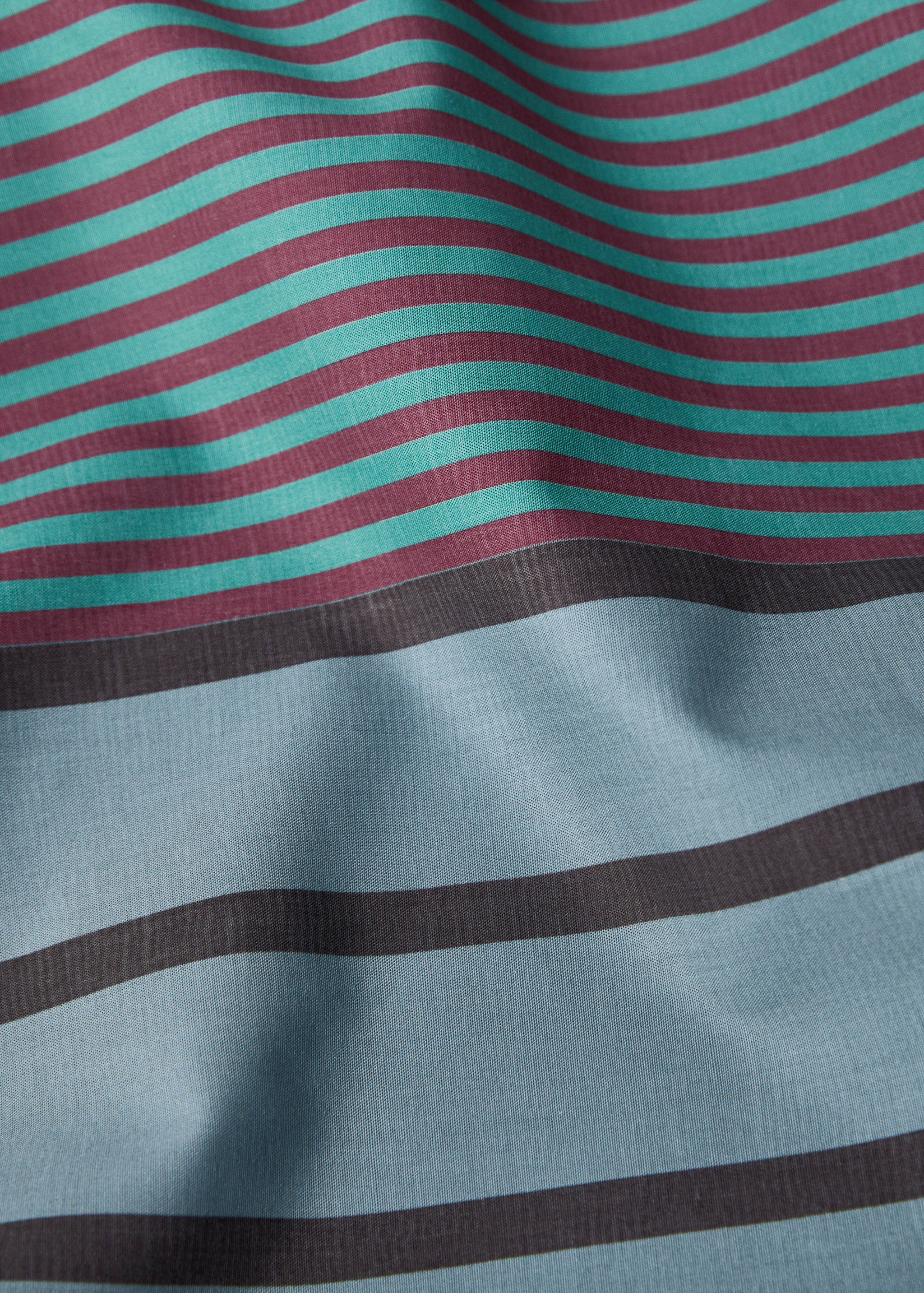 Percale cotton multi-striped duvet cover Single bed - Details of the article 3