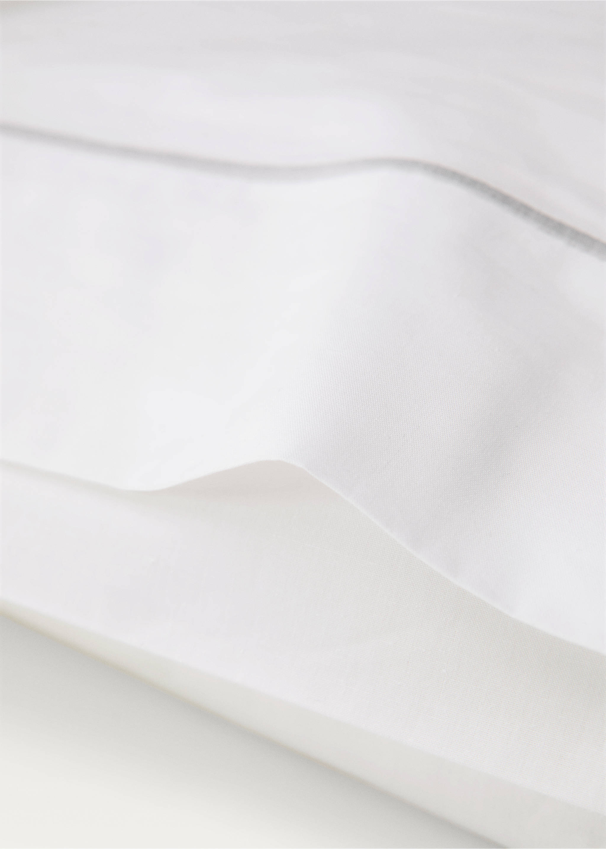 Two cotton percale pillowcases with scalloped detail 50x75 cm - Details of the article 2, Grey. Ref: 87012953-00.