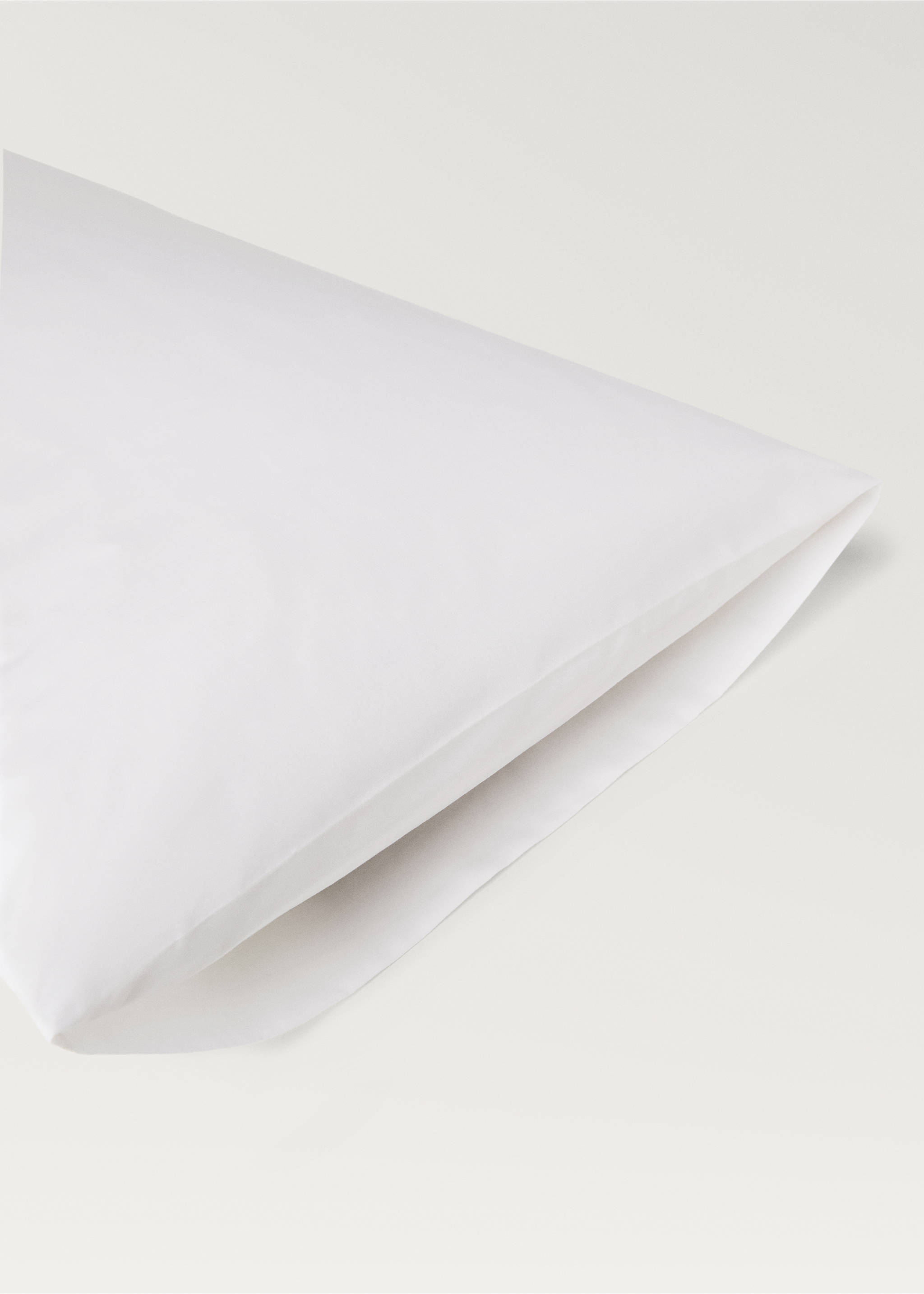 Two cotton percale pillowcases with scalloped detail 50x75 cm - Details of the article 3, Grey. Ref: 87012953-00.