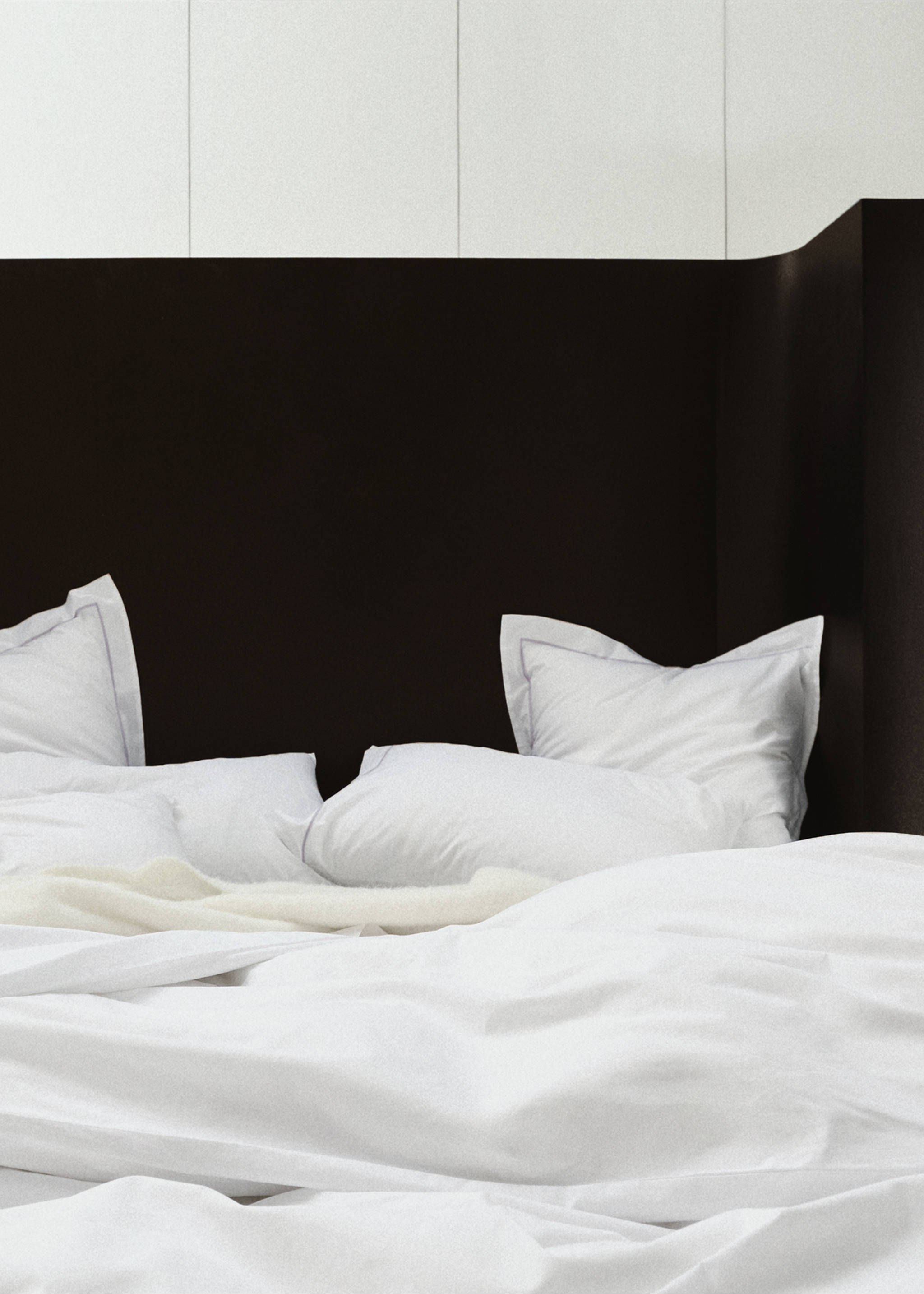Two cotton percale pillowcases with scalloped detail 50x75 cm - Details of the article 6, Grey. Ref: 87012953-00.