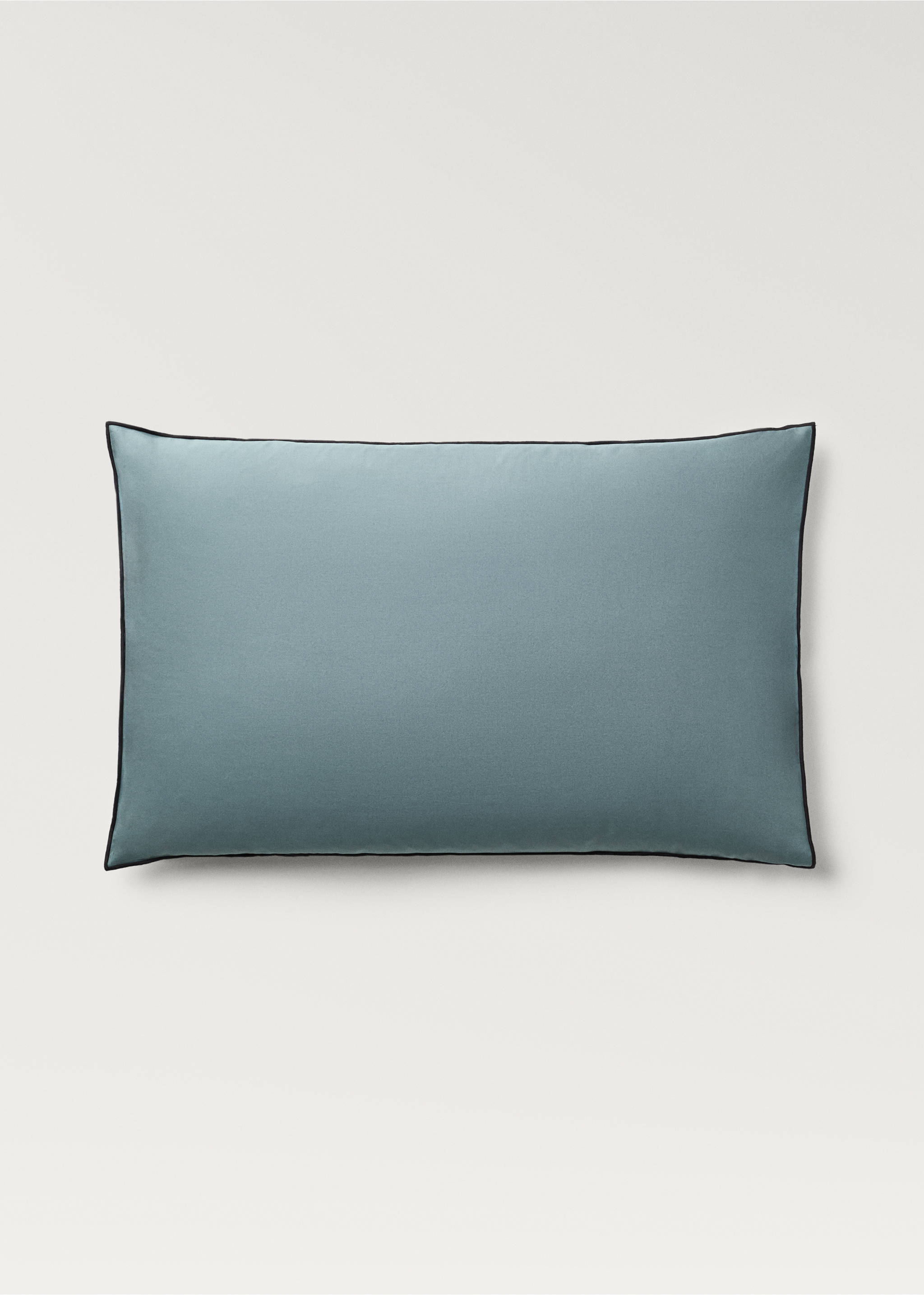 Two cotton percale reversible pillowcases 50x75 cm - Article without model, Green. Ref: 87012956-00.