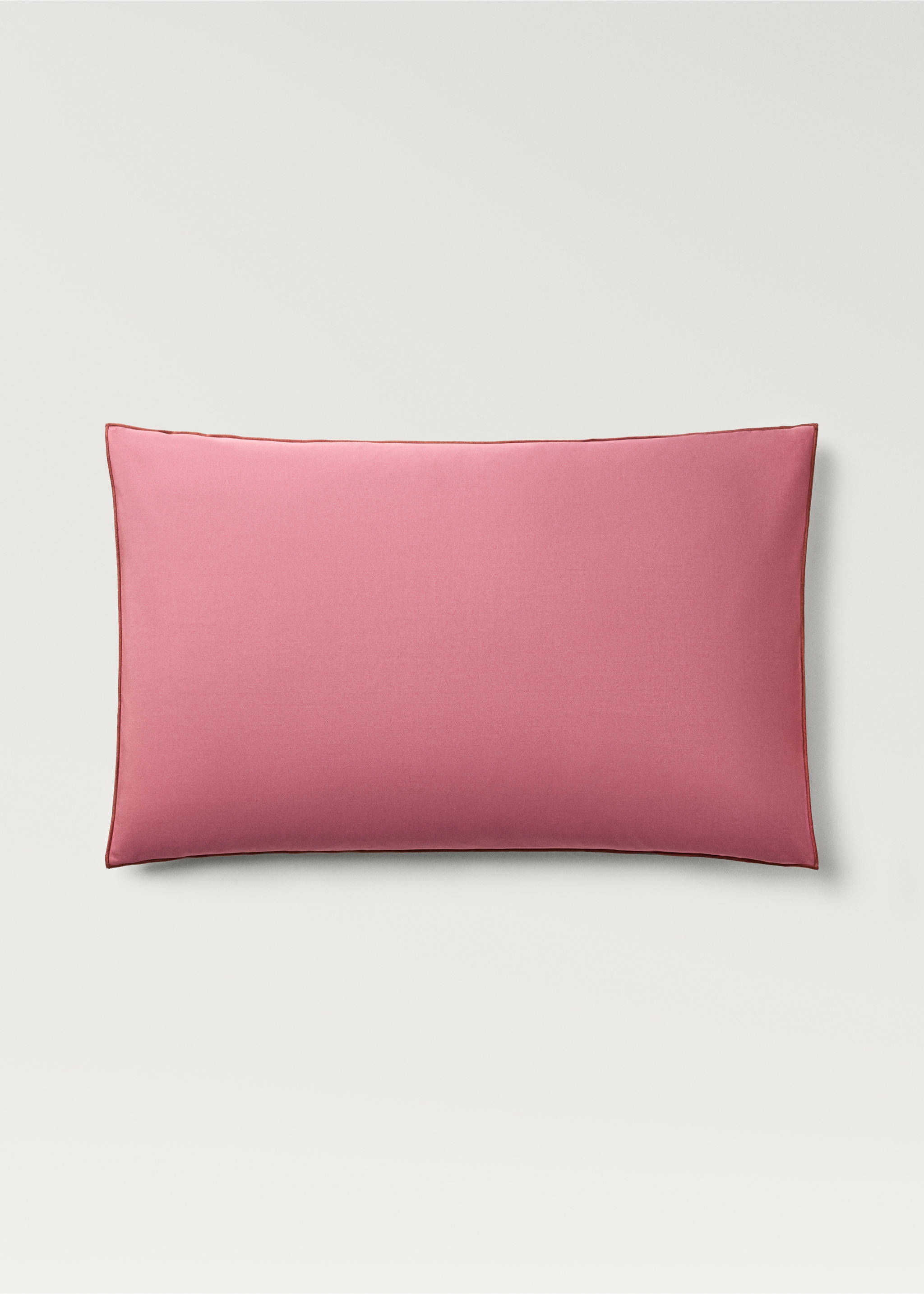Two cotton percale reversible pillowcases 50x75 cm - Article without model, Pink. Ref: 87012956-00.