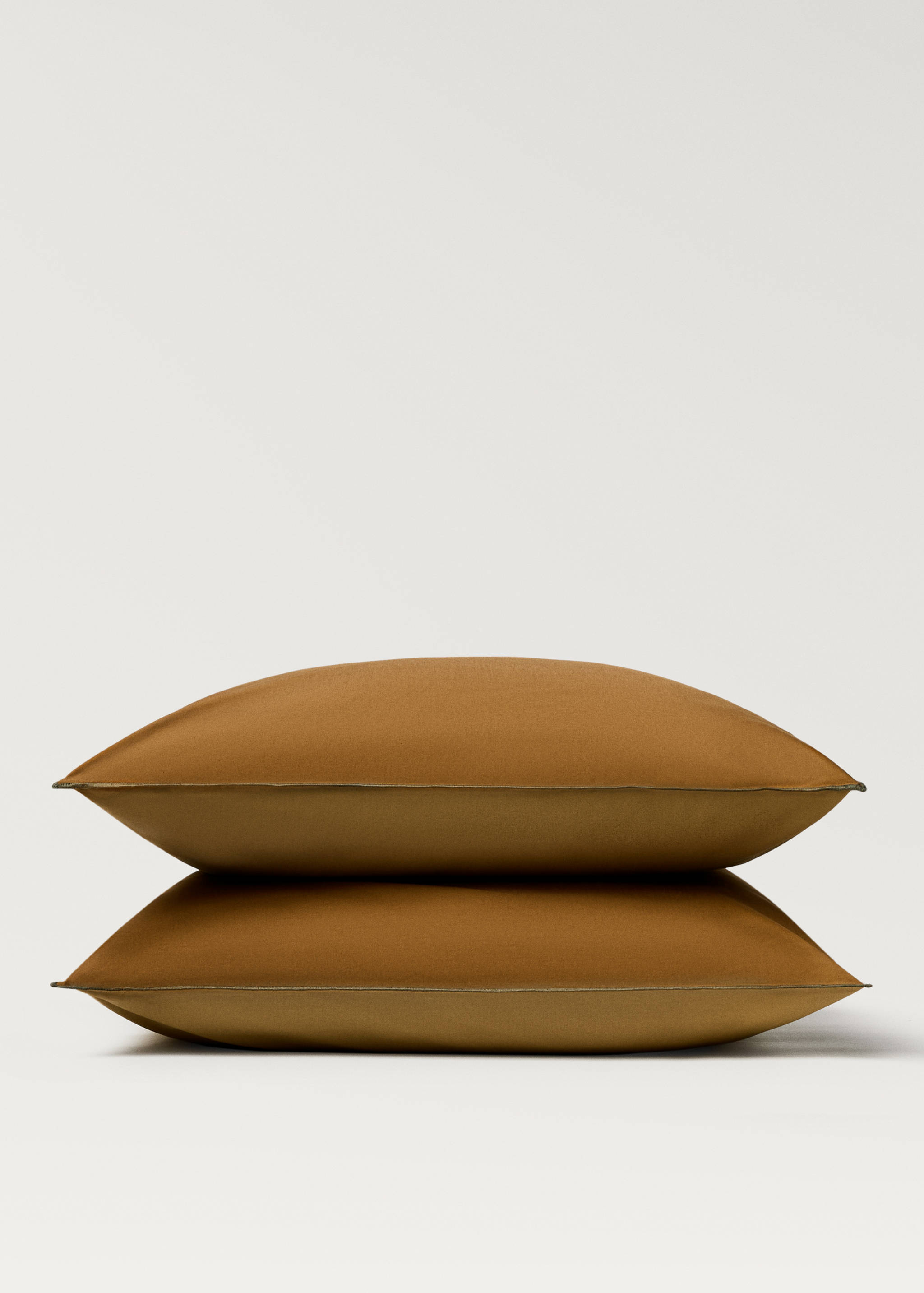 Zwei Wende-Kopfkissenbezüge aus Baumwoll-Perkal, 60 x 60 cm - Detail des Artikels 2