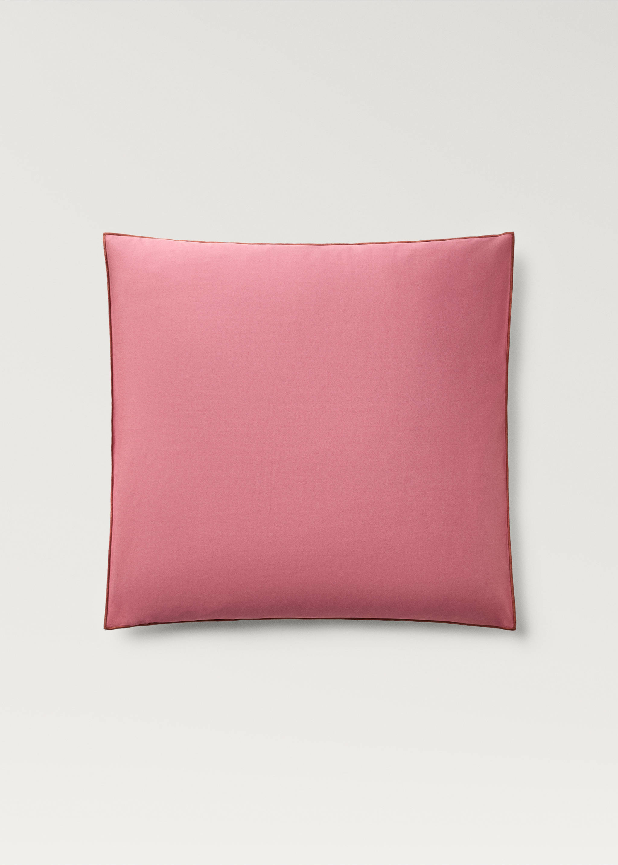 Twee reversibele kussenslopen van perkalkatoen 60x60 cm - Artikel zonder model, Roze. Ref: 87012957-00.