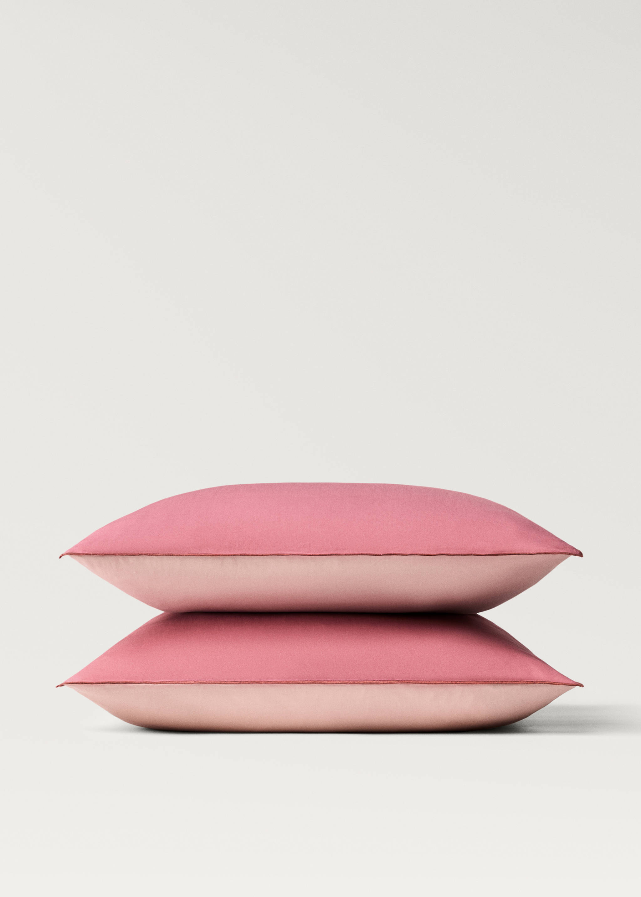 Zwei Wende-Kopfkissenbezüge aus Baumwoll-Perkal, 60 x 60 cm - Detail des Artikels 2