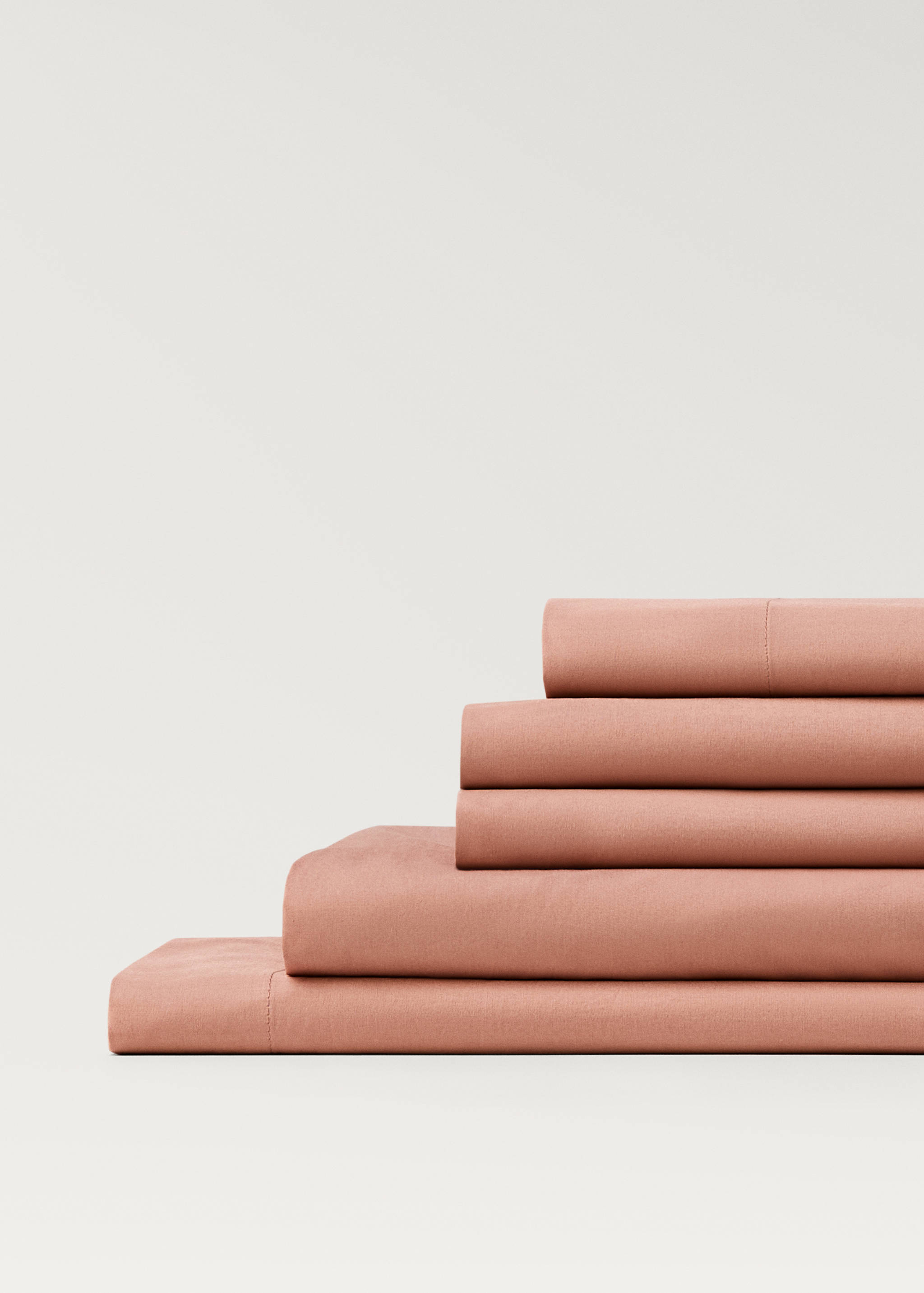 Percale cotton flat sheet Superking bed - Details of the article 1