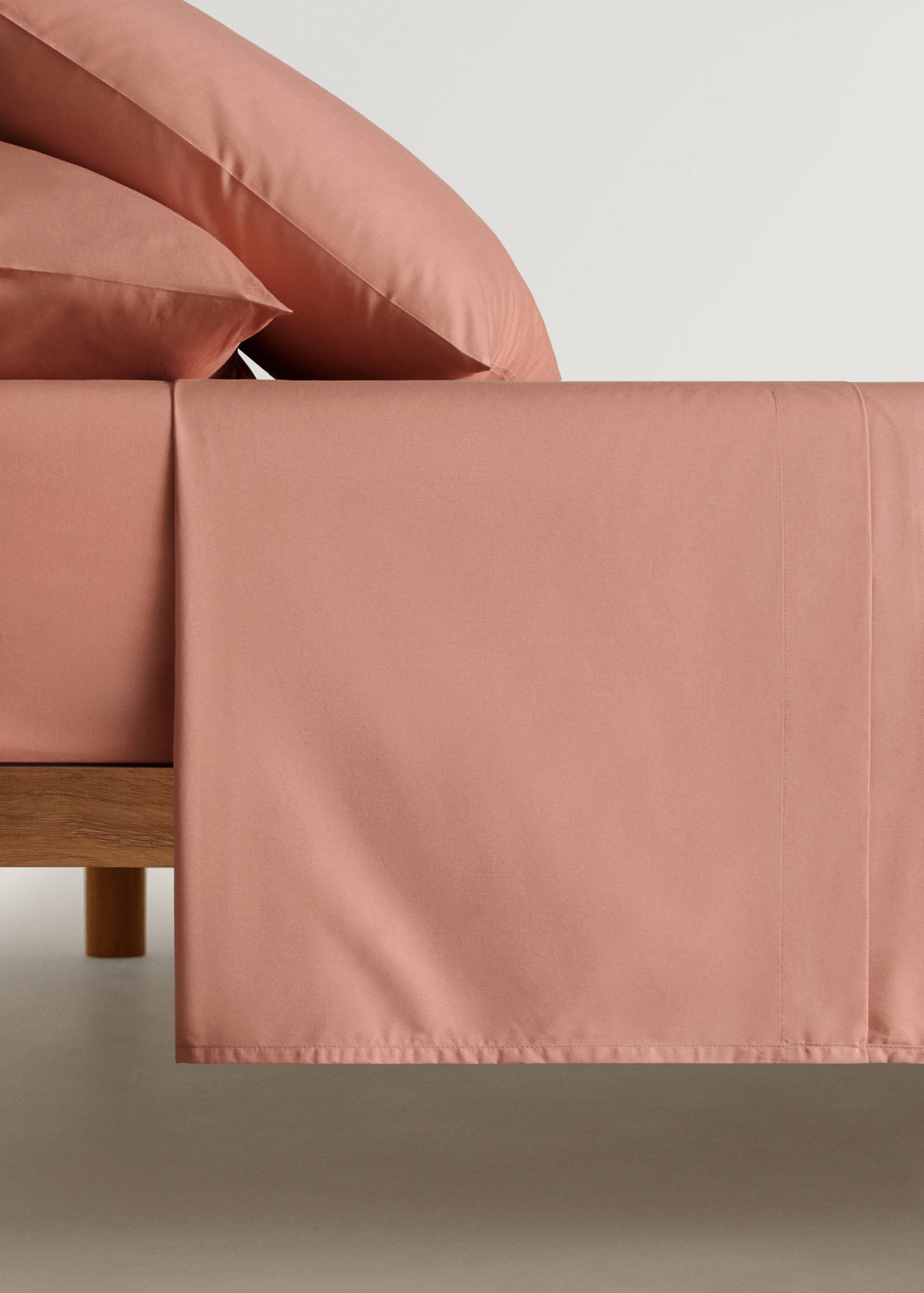 Percale cotton flat sheet Superking bed - Article without model