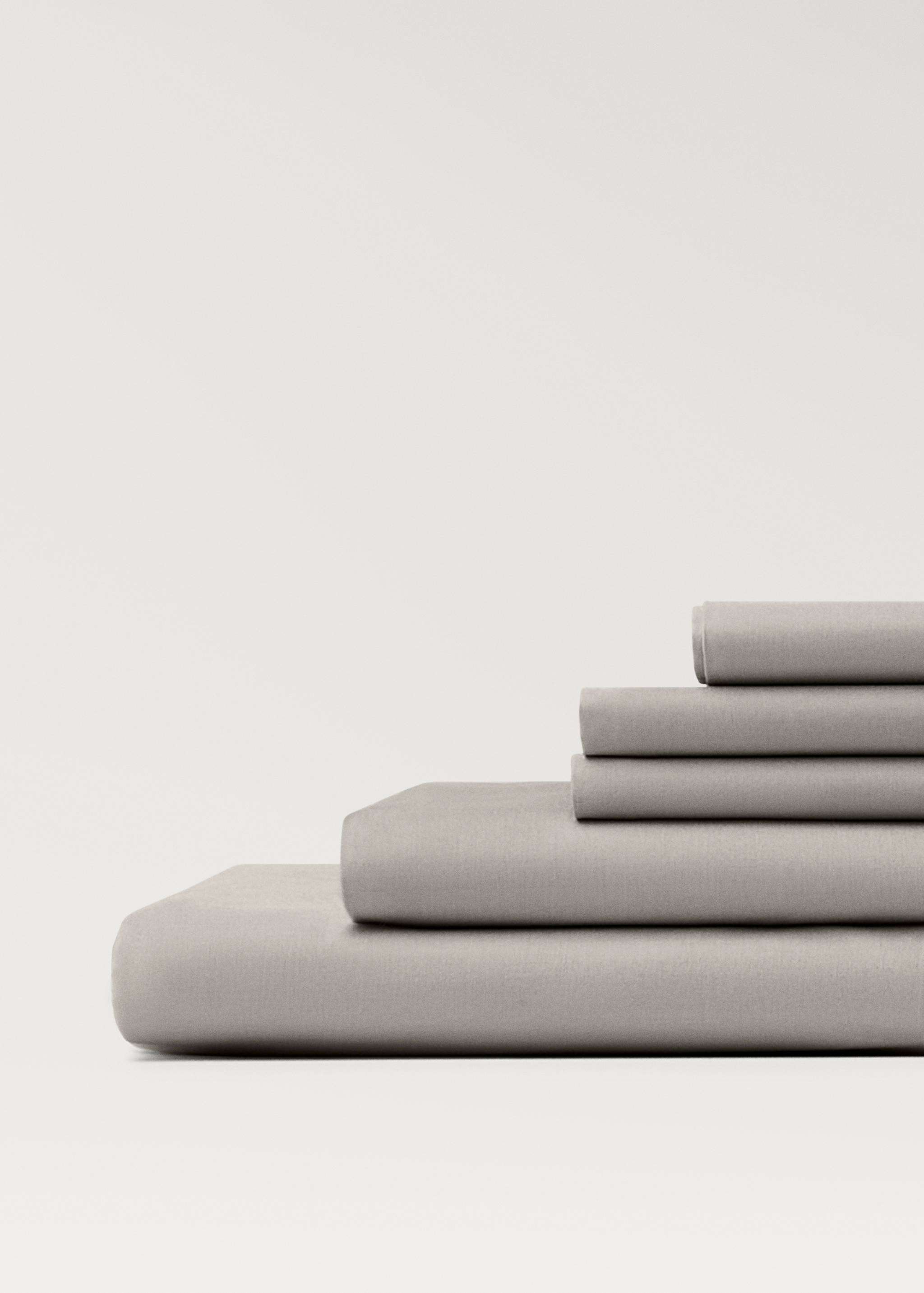 Percale cotton flat sheet Superking bed - Details of the article 2