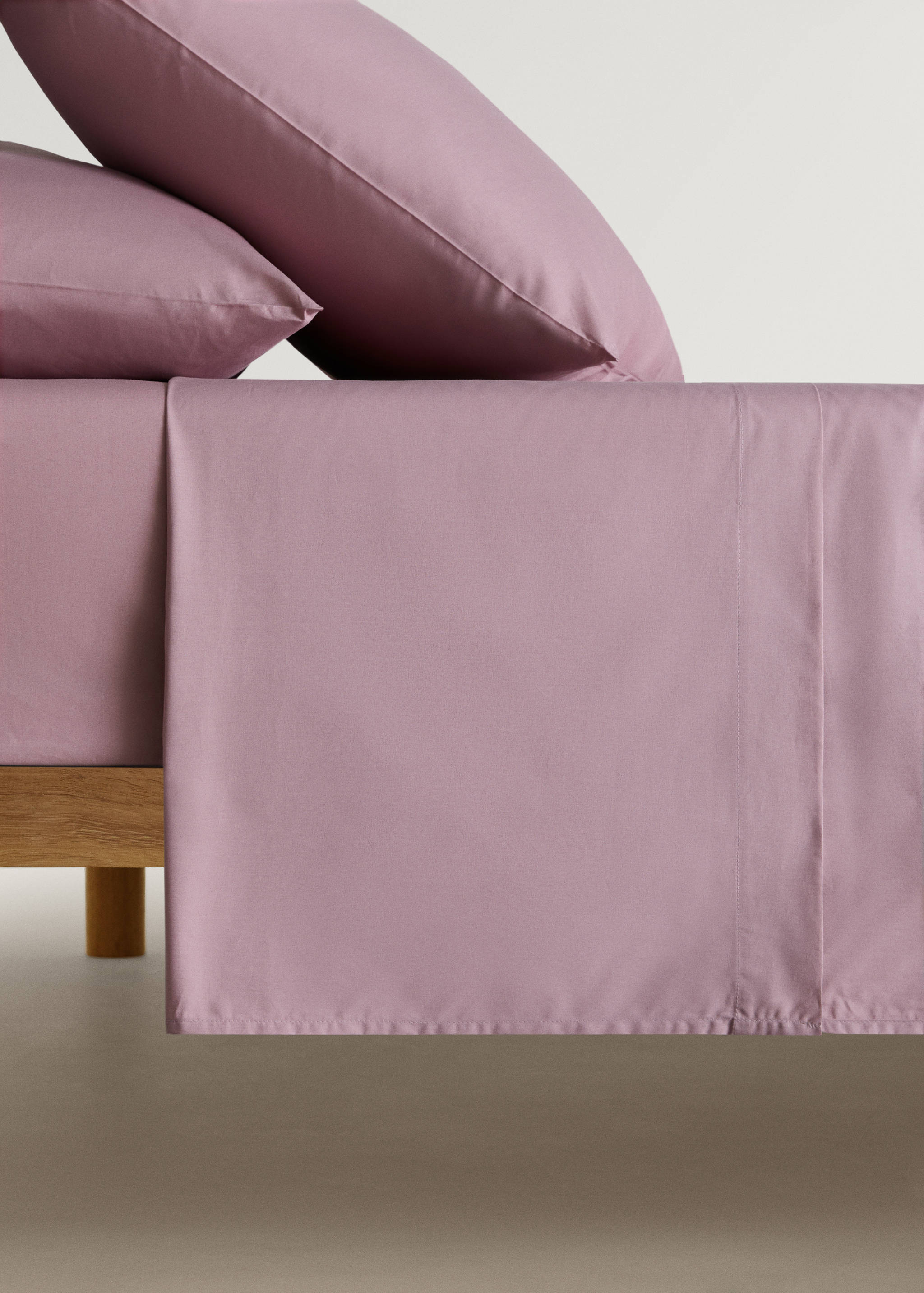 Percale cotton flat sheet Superking bed - Article without model