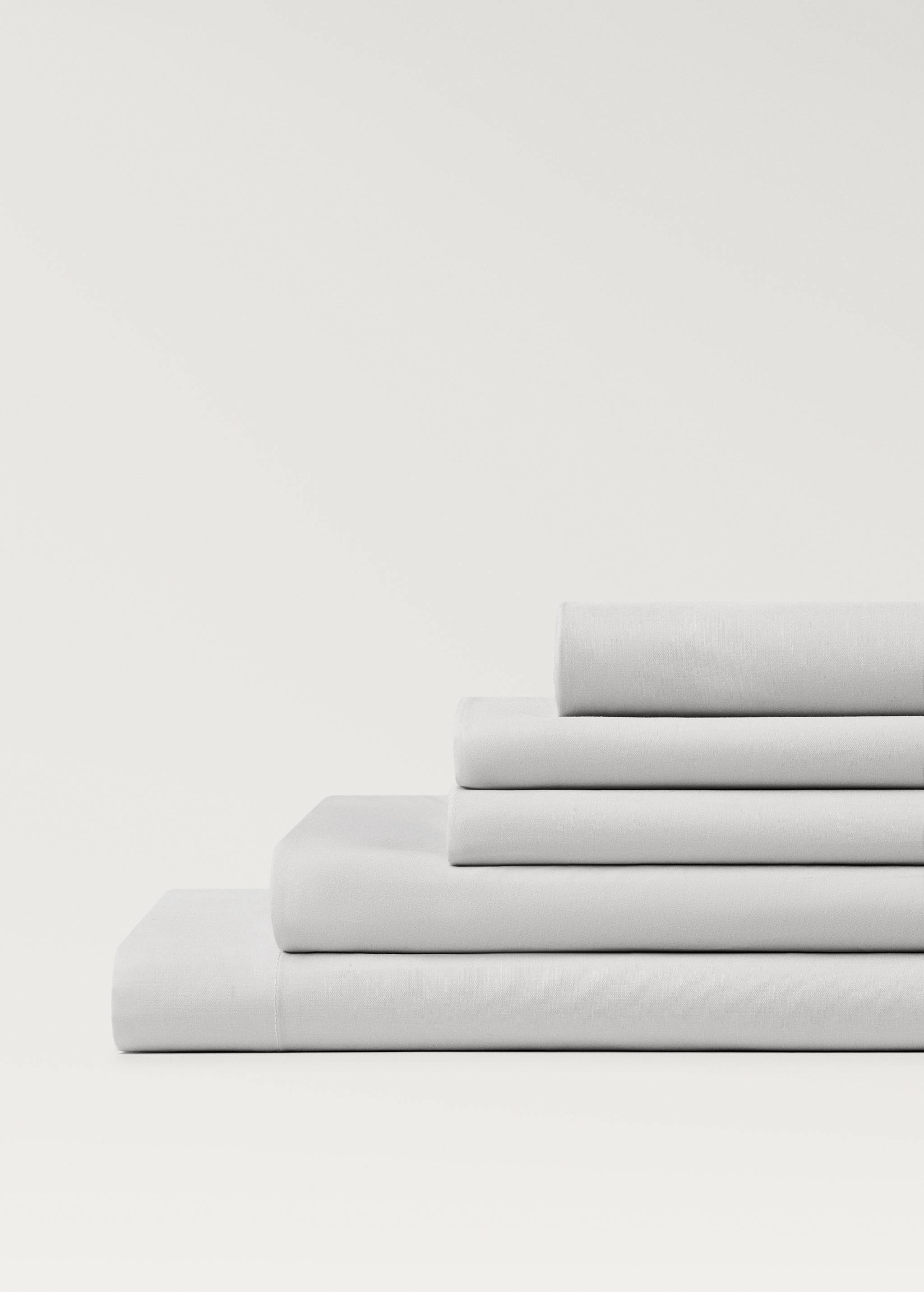 Percale cotton flat sheet Superking bed - Details of the article 1