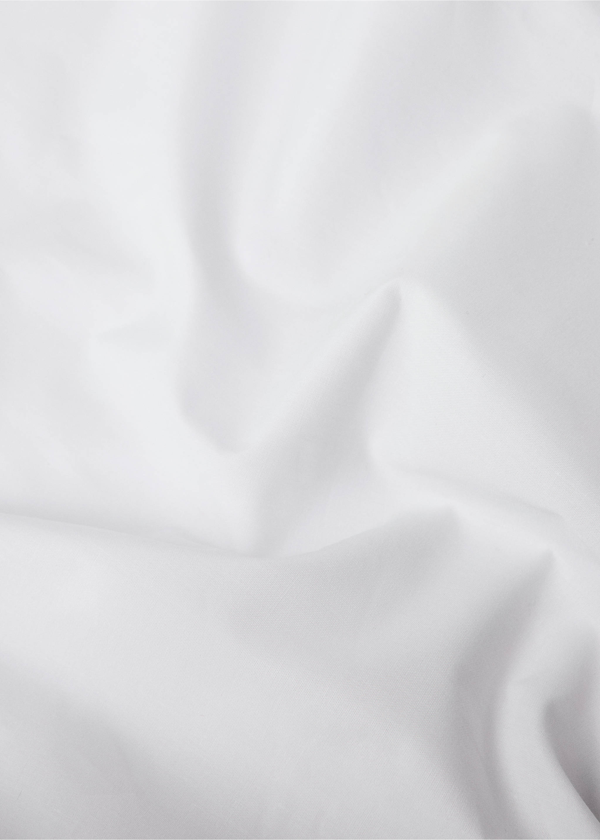 Percale cotton top sheet with double overlock for 180/200 cm bed - Details of the article 3, Light/Pastel Grey. Ref: 87012977-00.