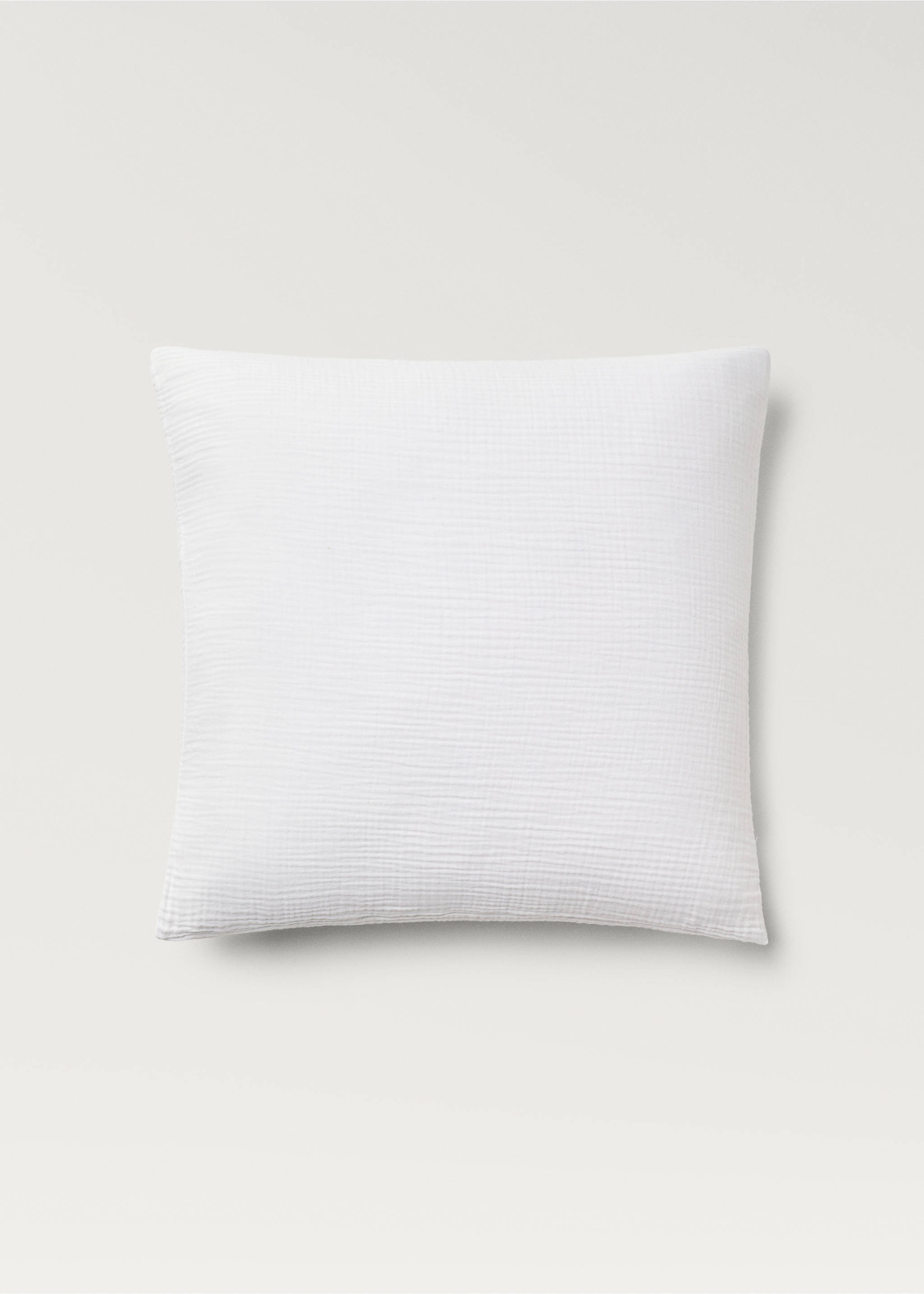Zwei Kopfkissenbezüge aus Baumwoll-Chiffon, 60 x 60 cm - Artikel ohne Model, Cremeweiß. Ref: 87012988-00.