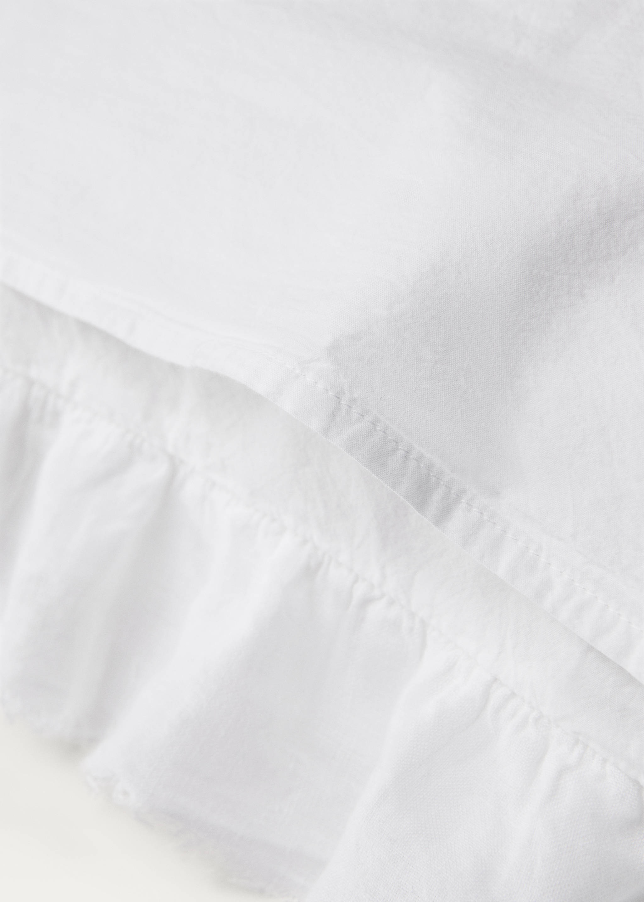 Two washed cotton pillowcases with linen ruffle 50x75 cm - Details of the article 2