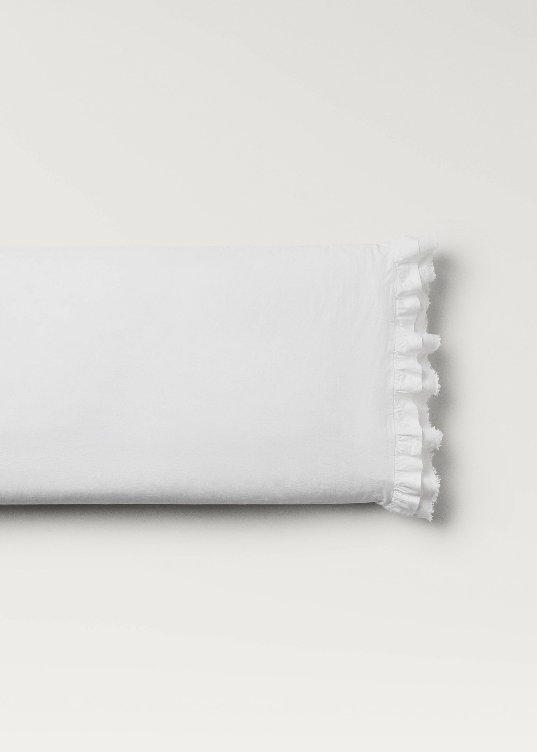 Funda almohada algodón lavado volante lino 45x110 cm - Artículo sin modelo