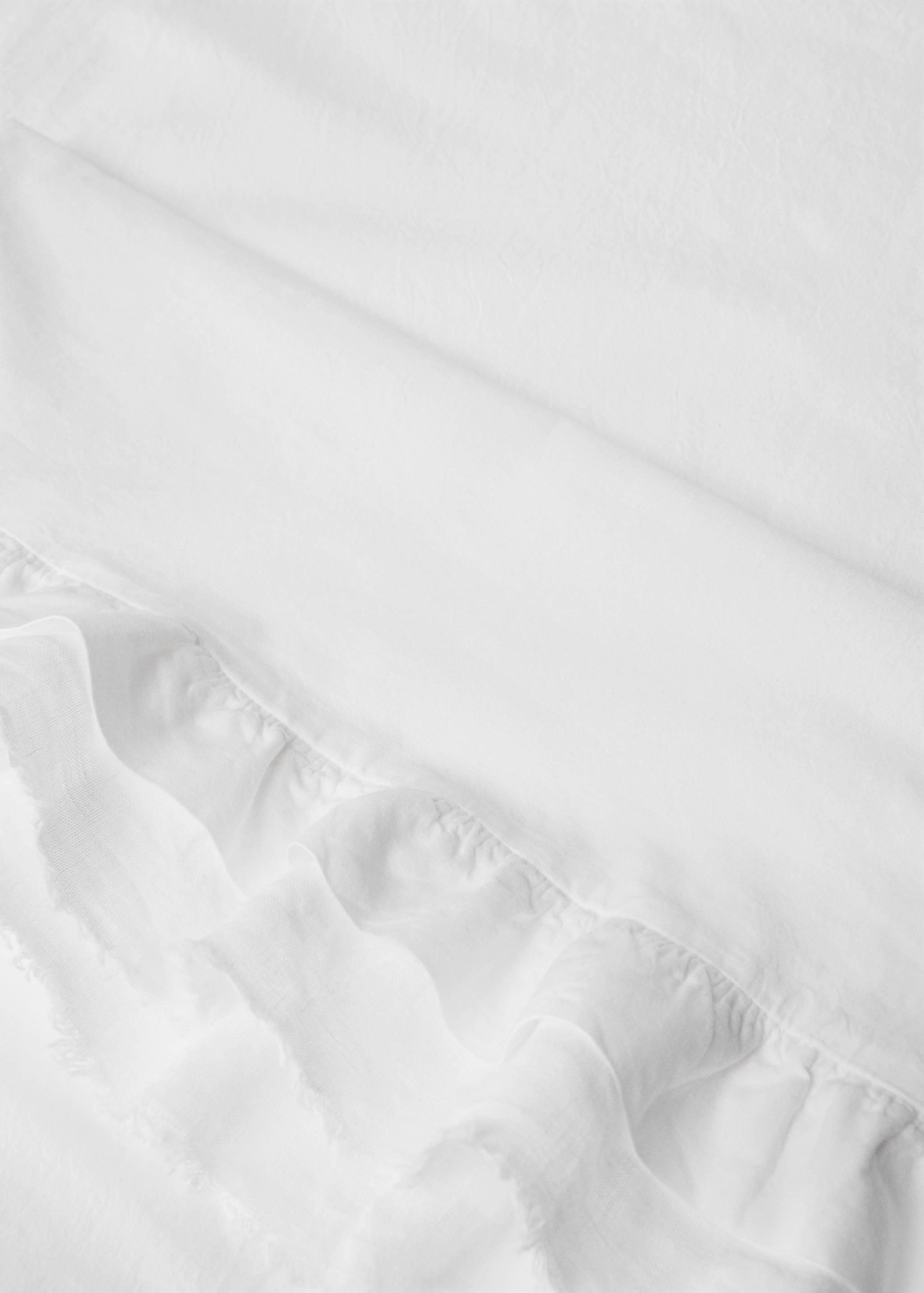 Funda almohada algodón lavado volante lino 45x110 cm - Detalle del artículo 2