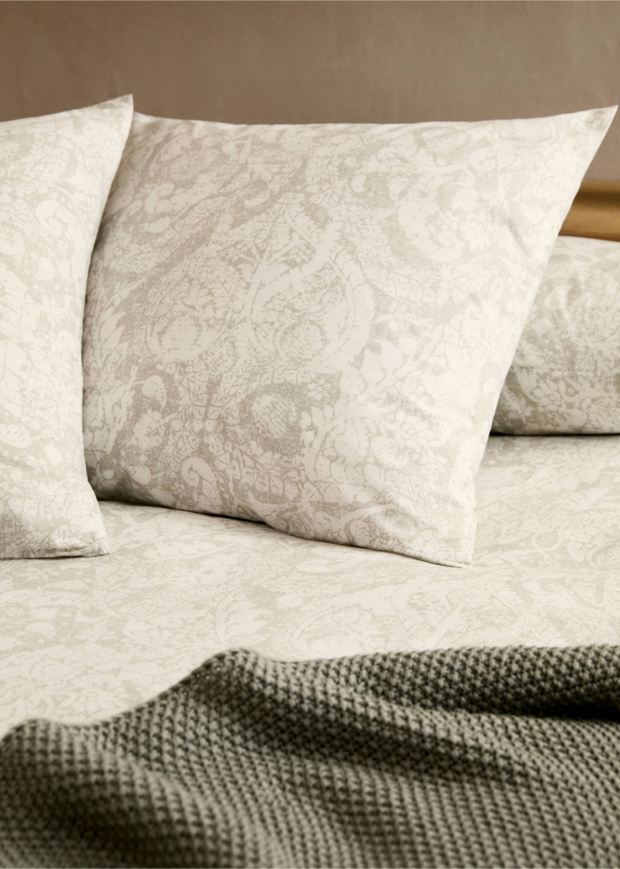Housse de couette coton imprimé cachemire lit 150/160 cm - Détail de l'article 7, Gris clair/pastel. Ref: 87013001-00.