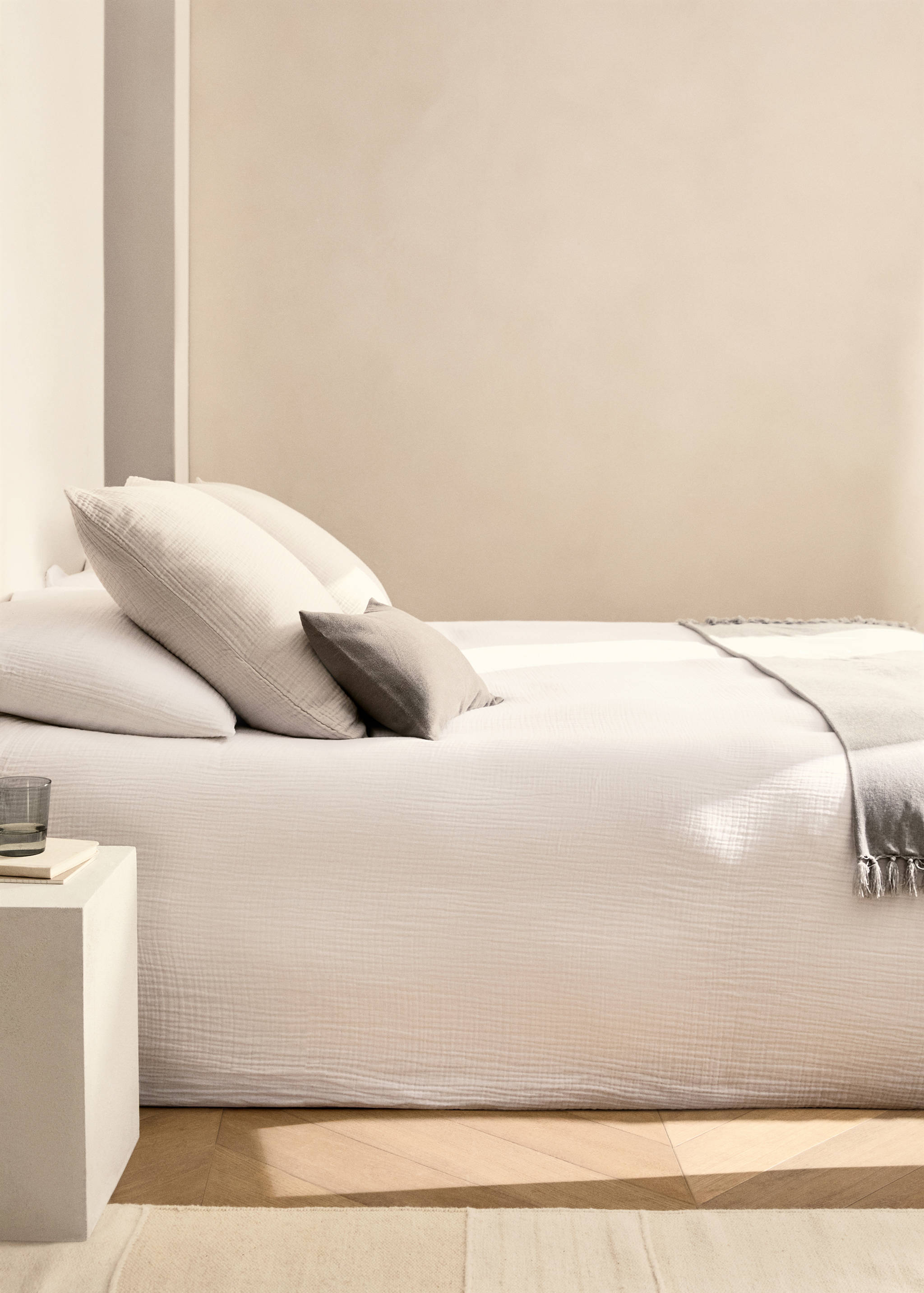 Capa de edredão de gaze de algodão (cama 135/140 cm) - Plano geral