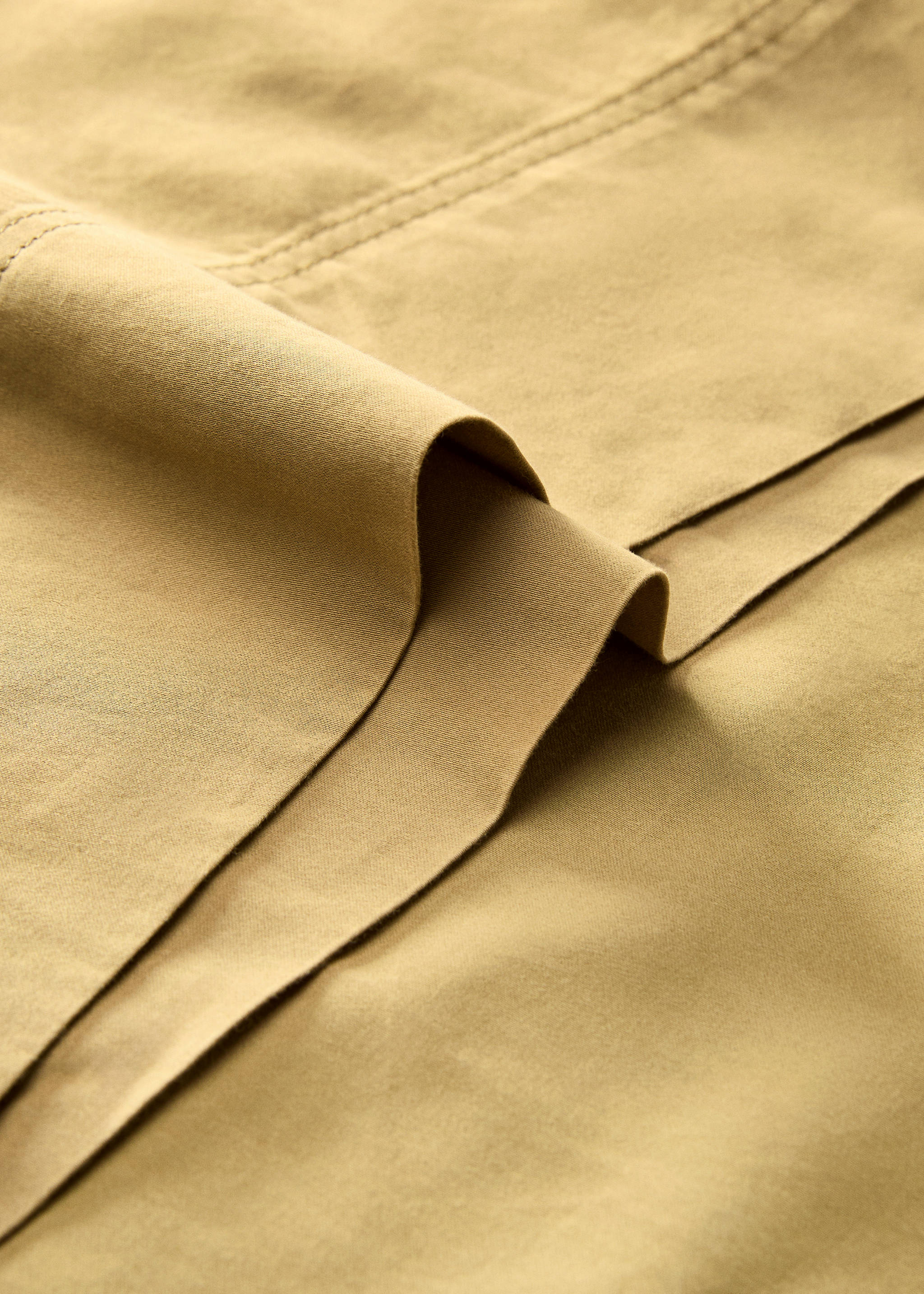 Housse d’oreiller coton satin lavé double surpiqûre 45x110 cm - Détail de l'article 1