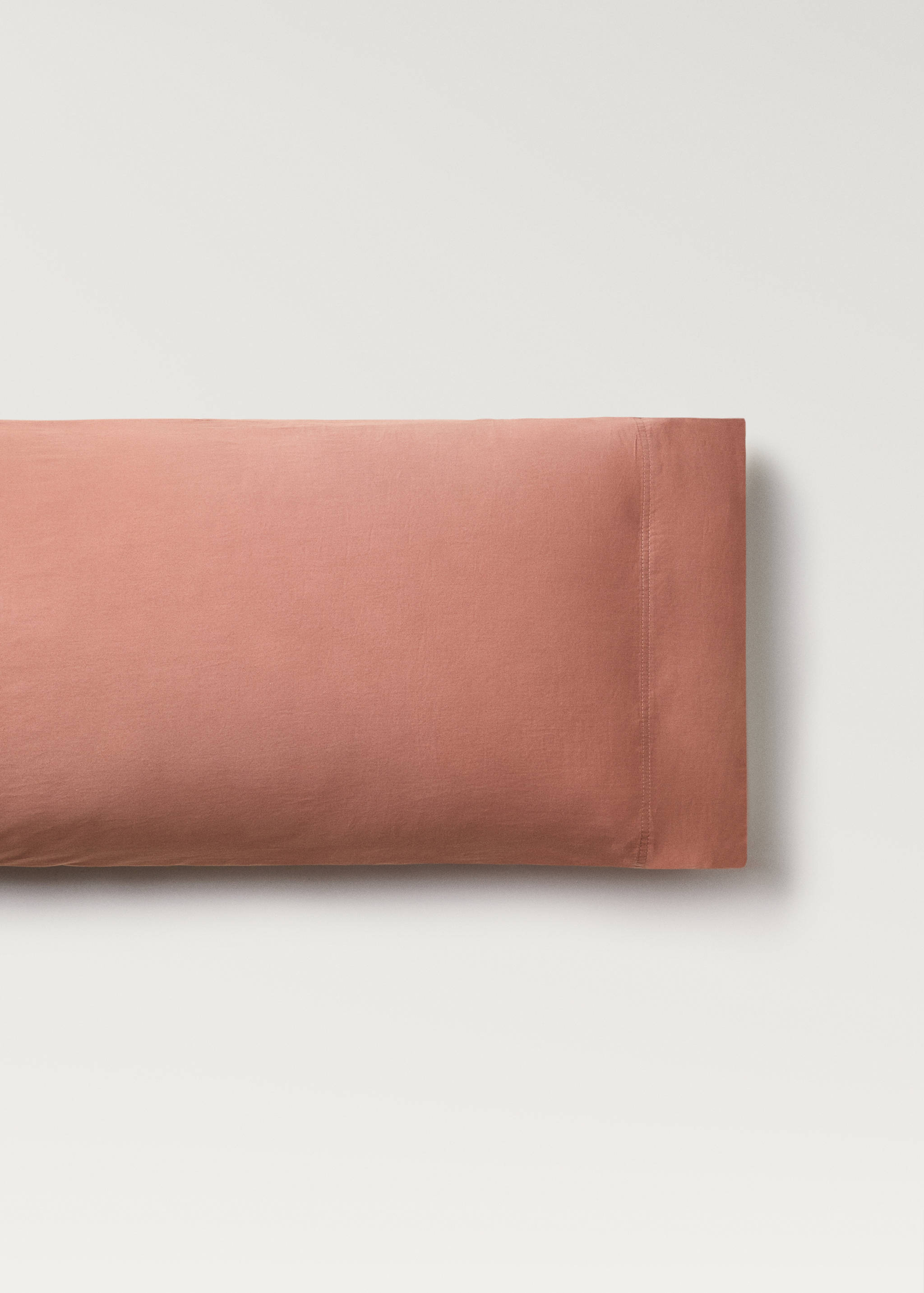 Housse d’oreiller coton satin lavé double surpiqûre 45x110 cm - Article sans modèle