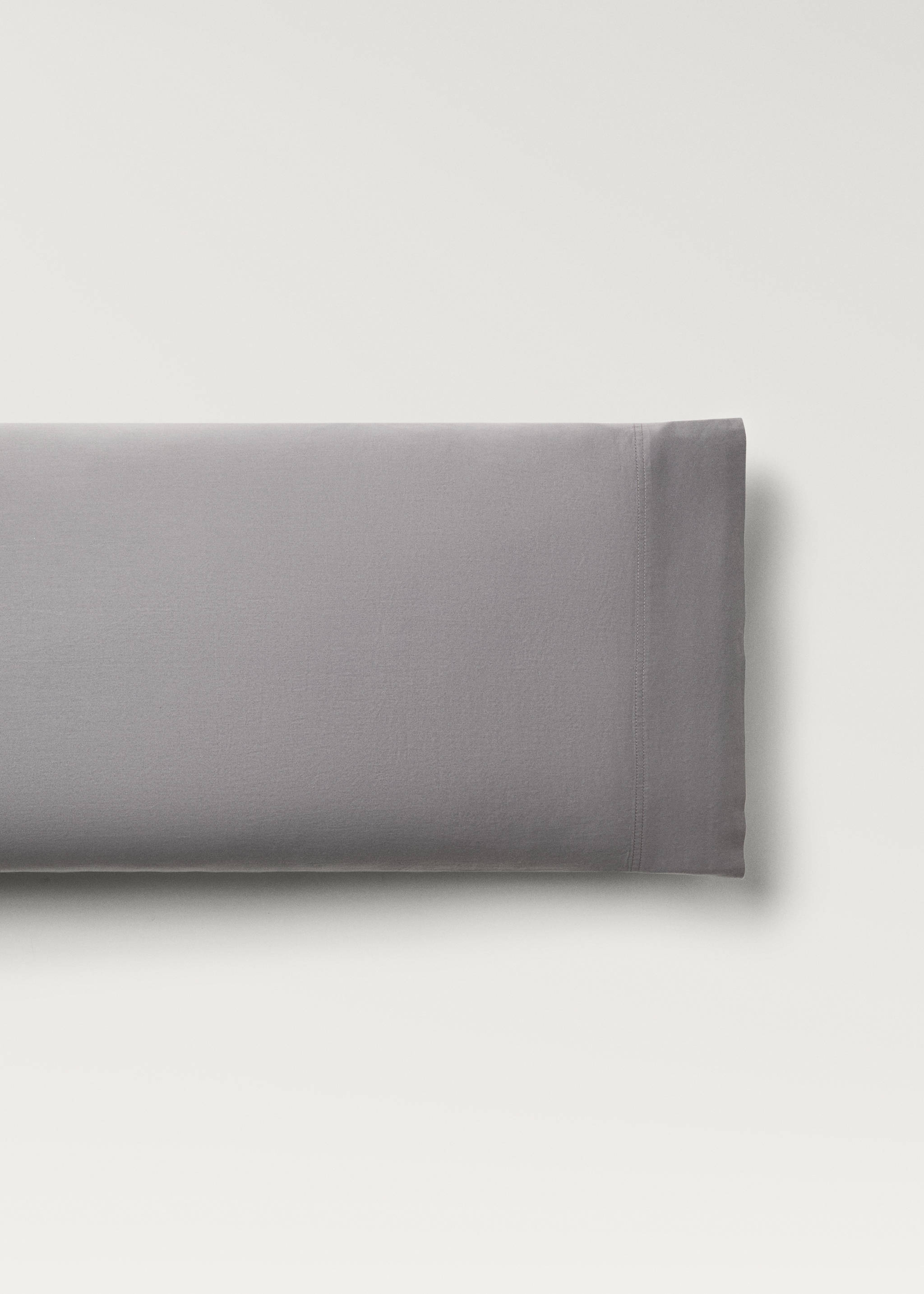 Housse d’oreiller coton satin lavé double surpiqûre 45x110 cm - Article sans modèle