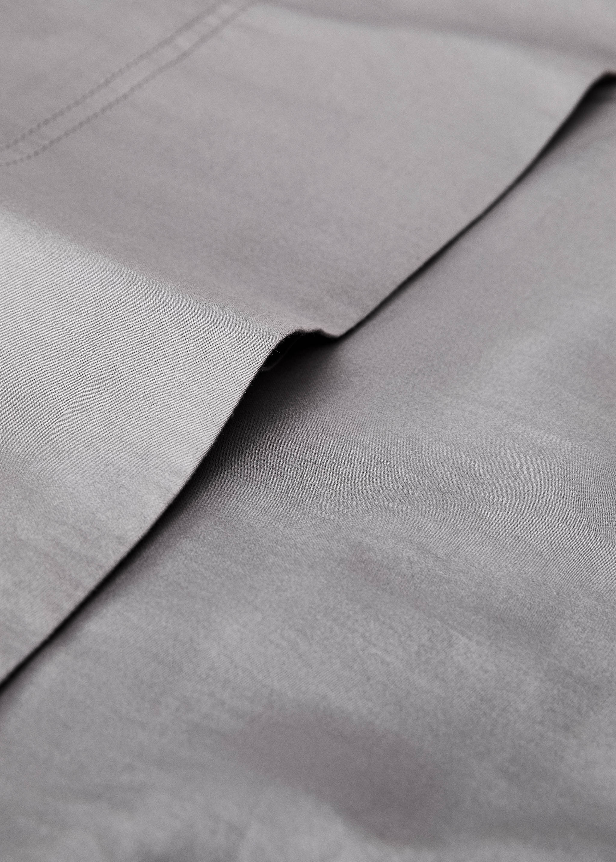 Housse d’oreiller coton satin lavé double surpiqûre 45x110 cm - Détail de l'article 2