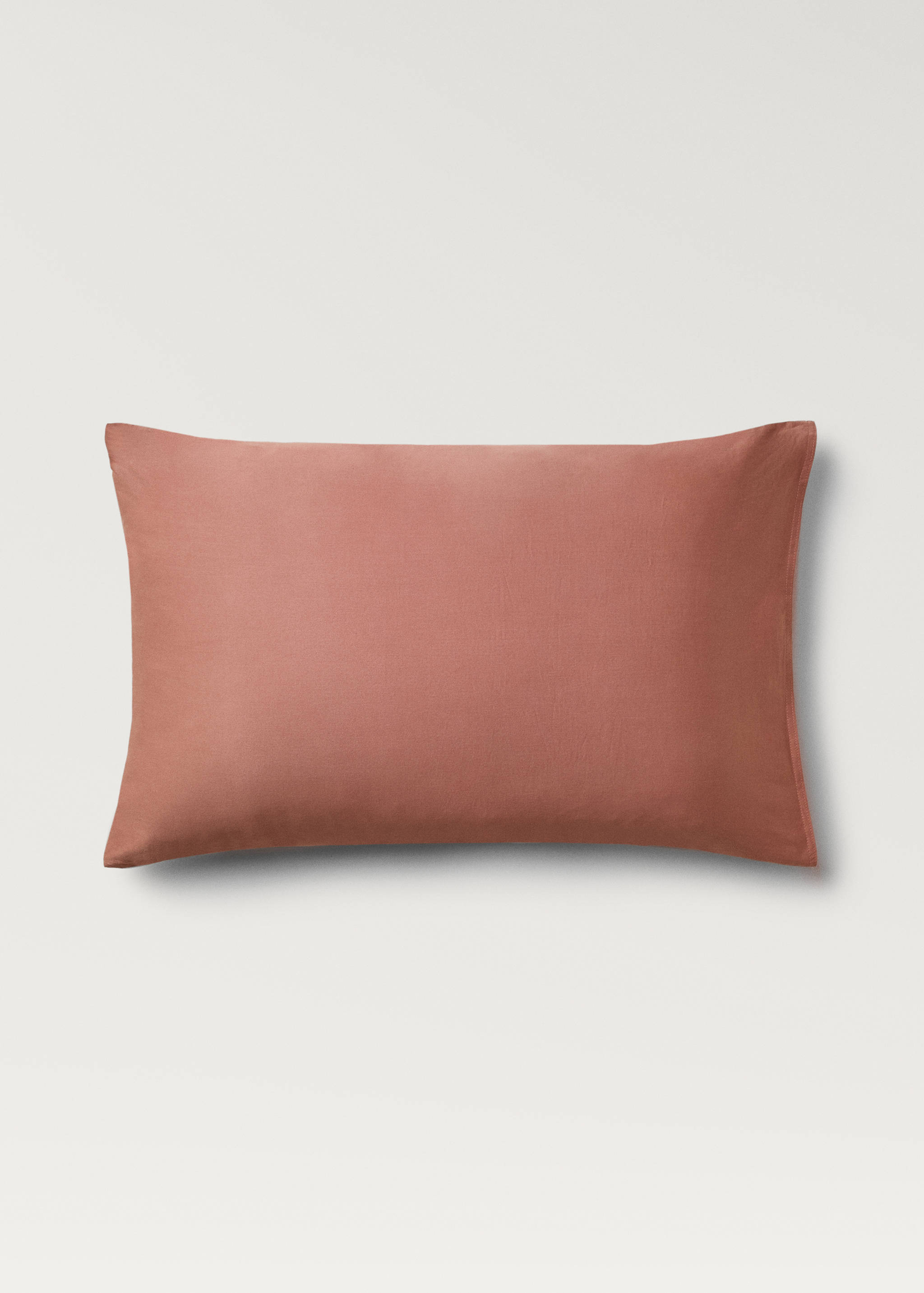 Two washed satin cotton pillowcases with double stitching 50x75 cm - Article without model
