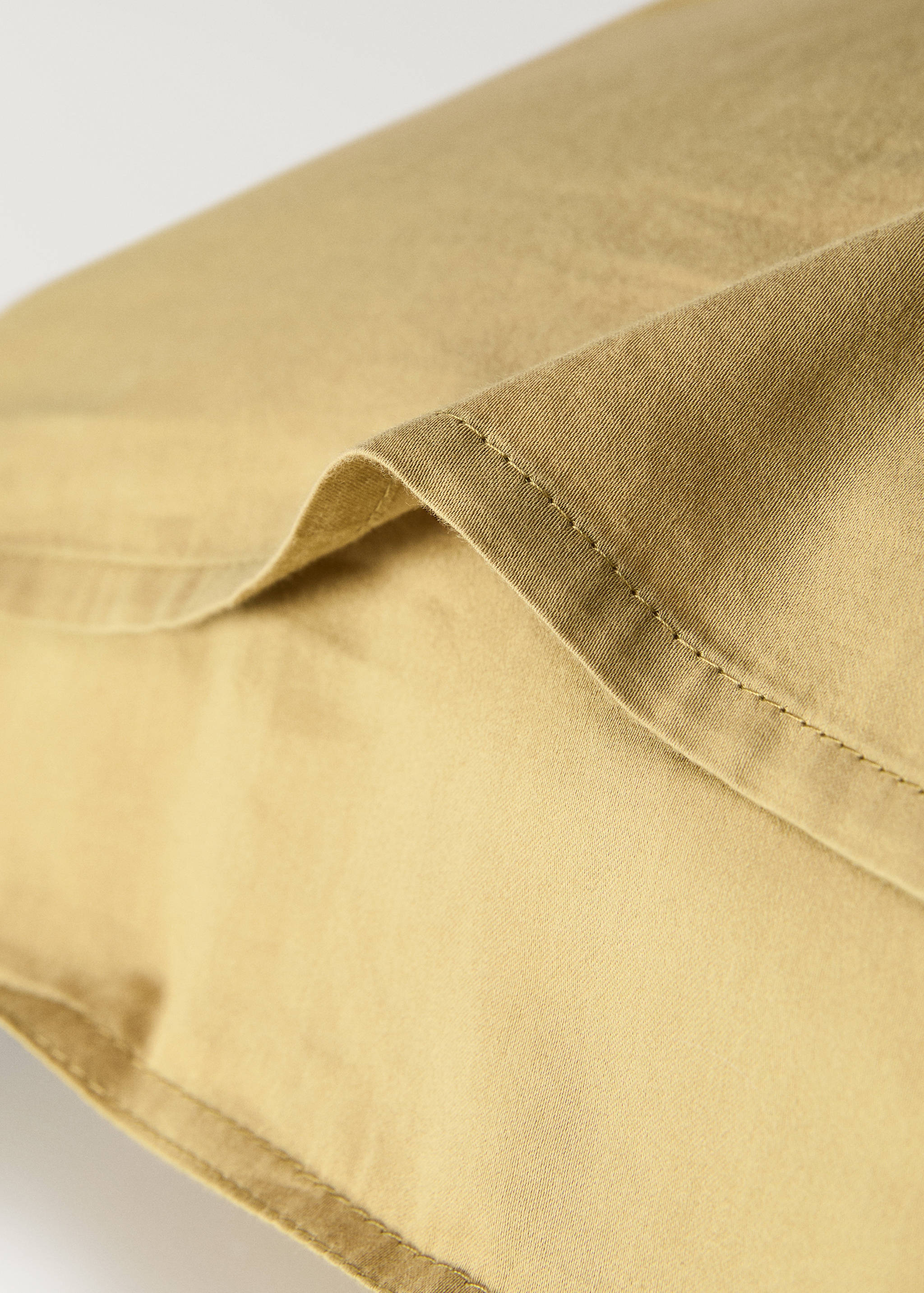 Two washed cotton satin pillowcases with double stitching 60x60 cm - Details of the article 1