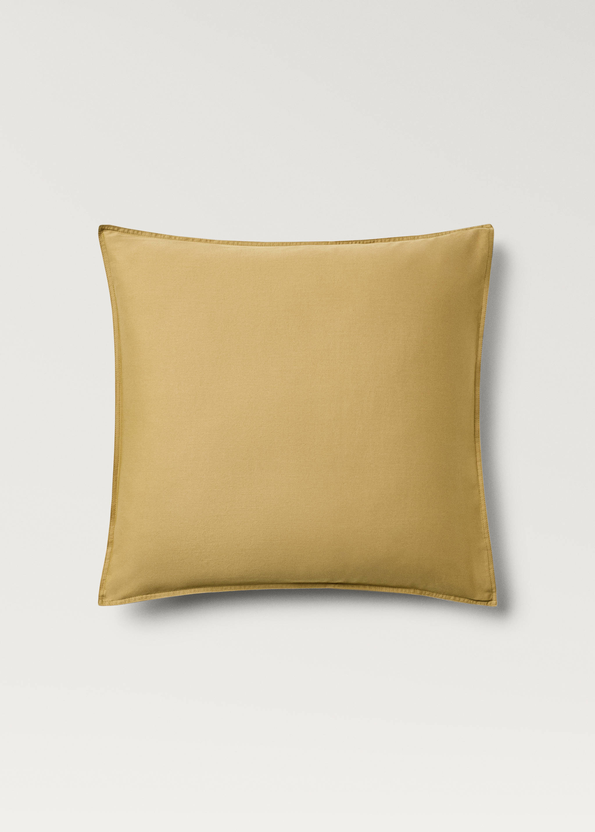 Two washed cotton satin pillowcases with double stitching 60x60 cm - Article without model