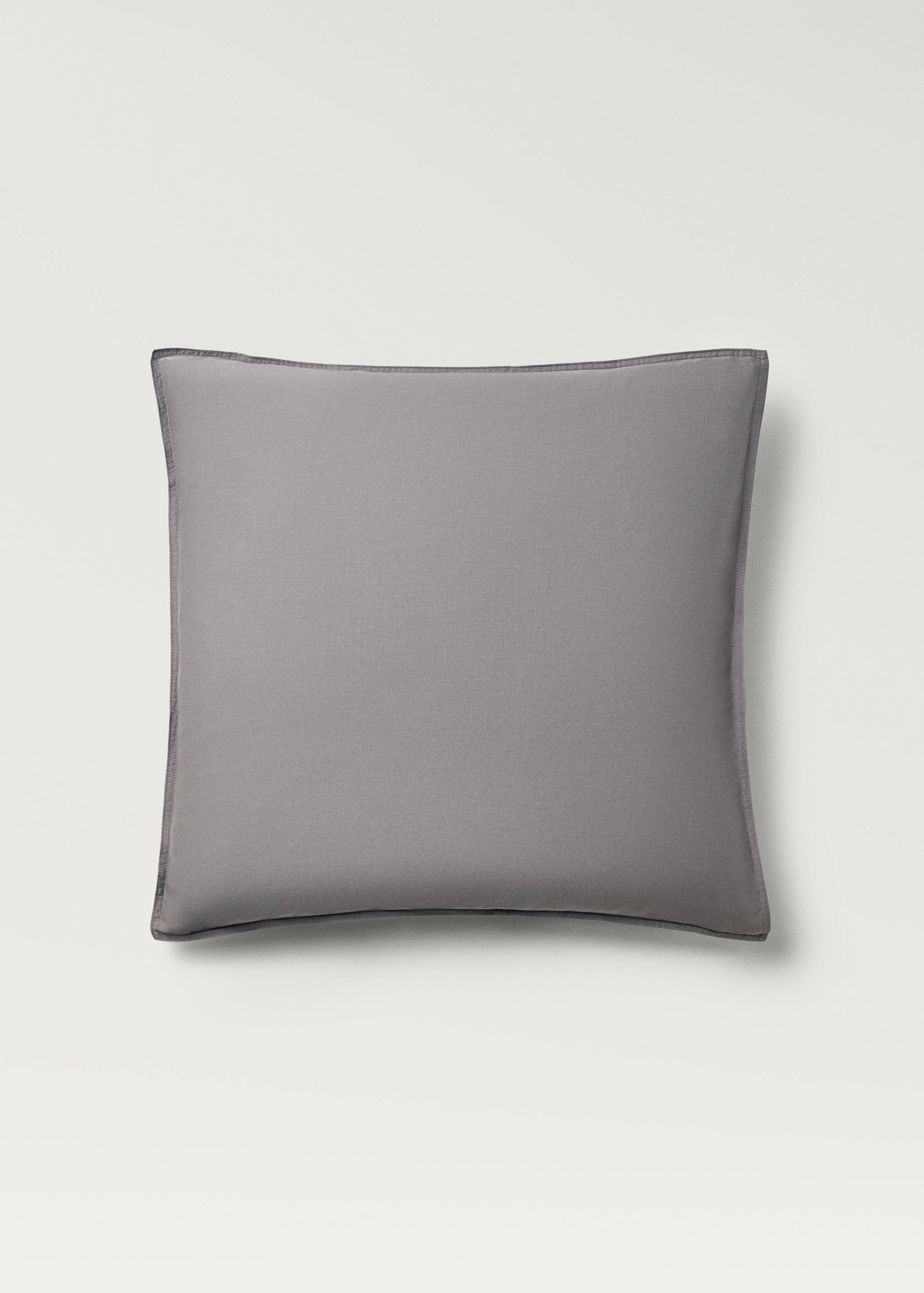 Two washed cotton satin pillowcases with double stitching 60x60 cm - Article without model