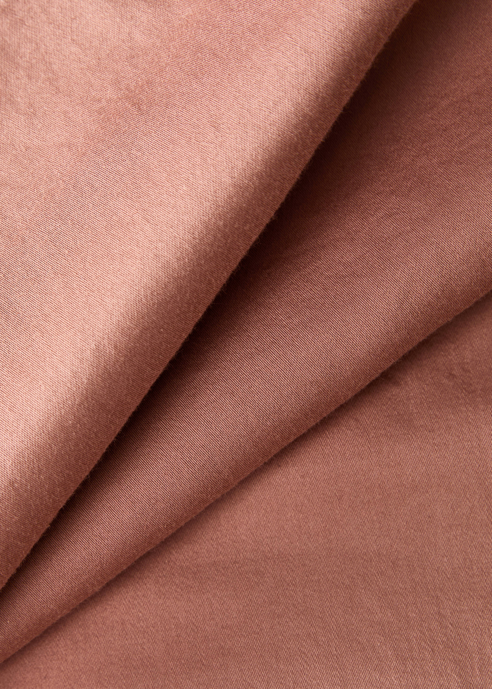 Baumwollsatin-Bettlaken, gewaschen, Doppelsteppstich, Bett 180/200 cm - Detail des Artikels 1