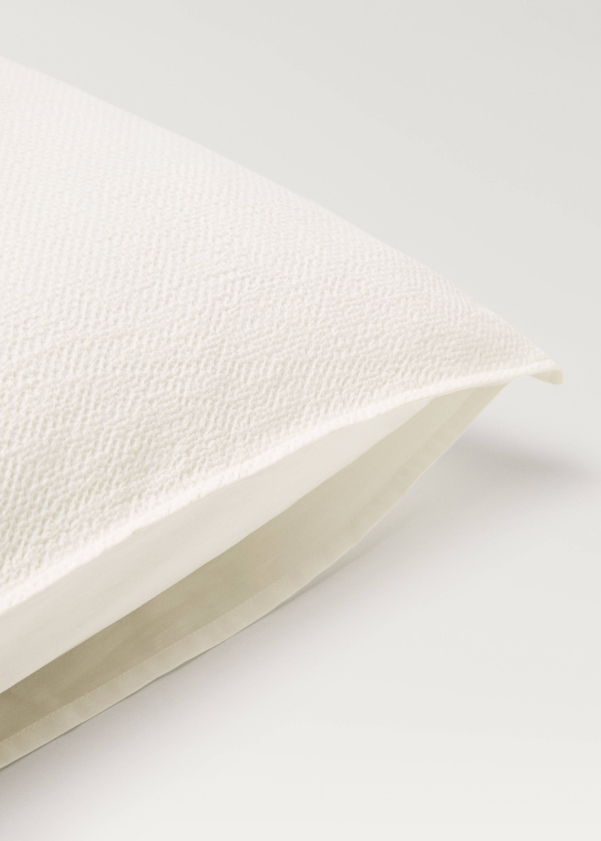Two textured cotton percale pillowcases 60x60 cm - Details of the article 1