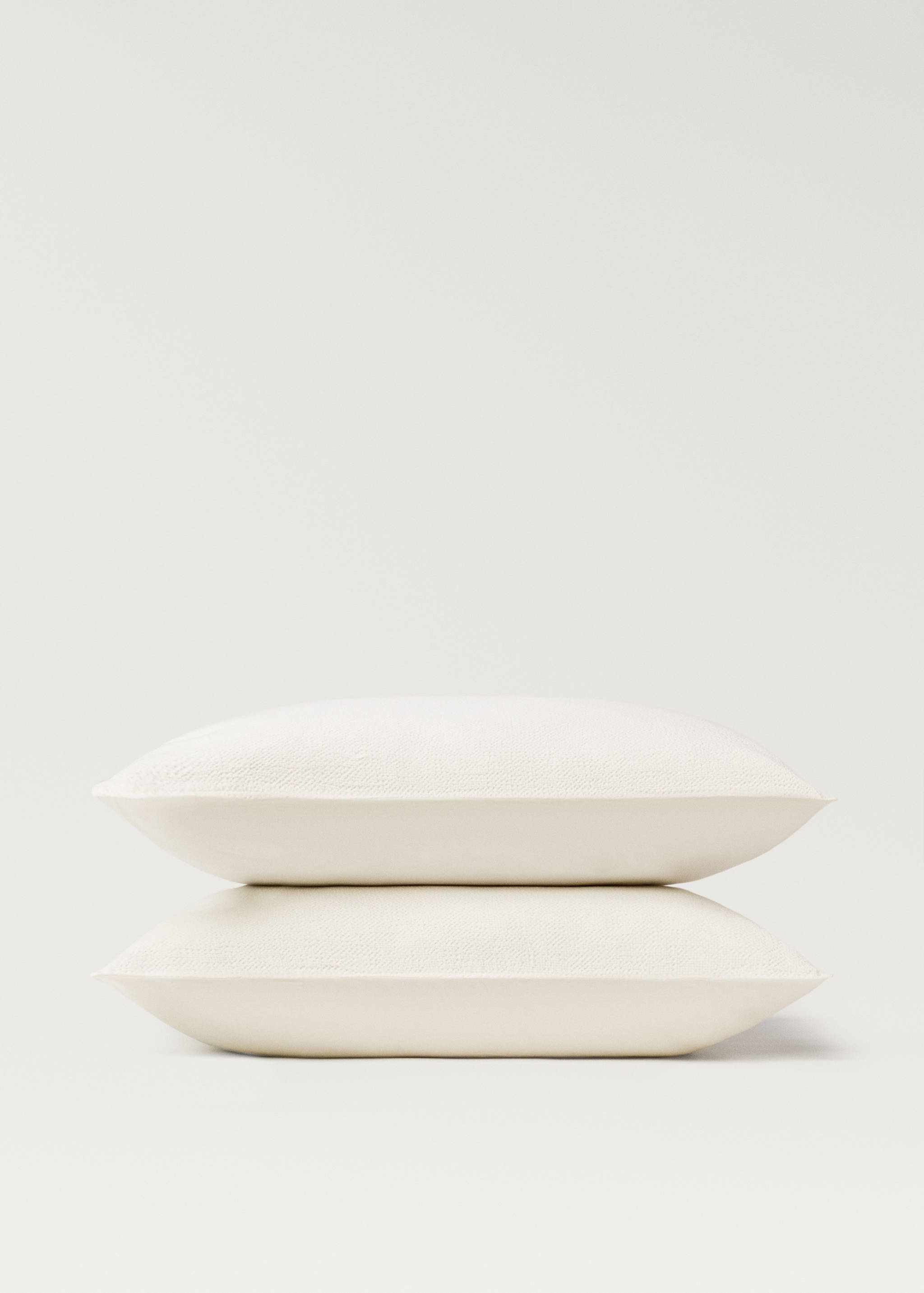 Two textured cotton percale pillowcases 60x60 cm - Details of the article 3
